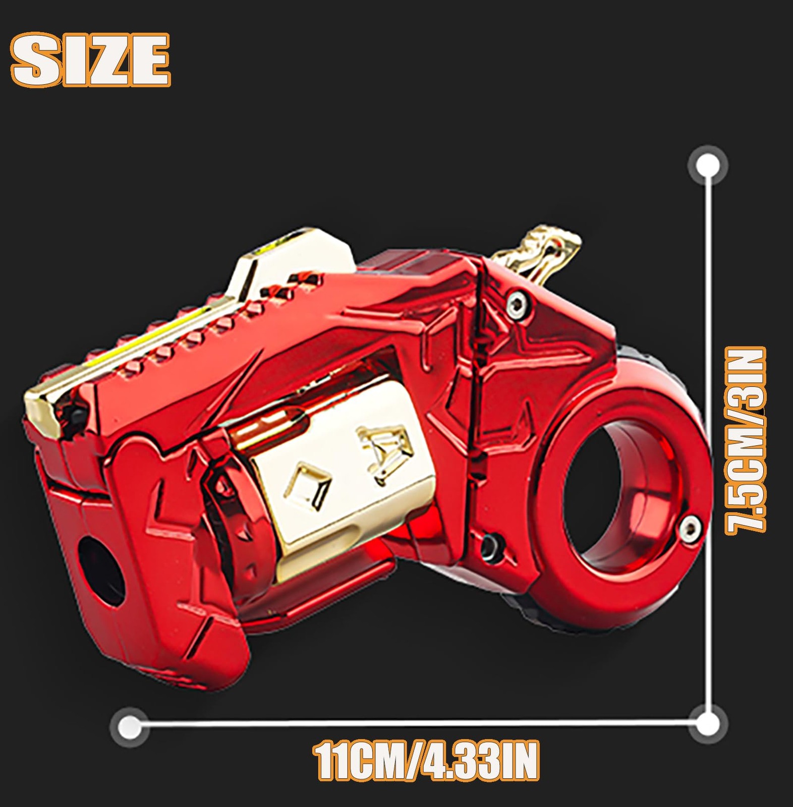 , Alloy Metal Fidget Slider , Dual Form Transformable, 4.33 in Decompression …