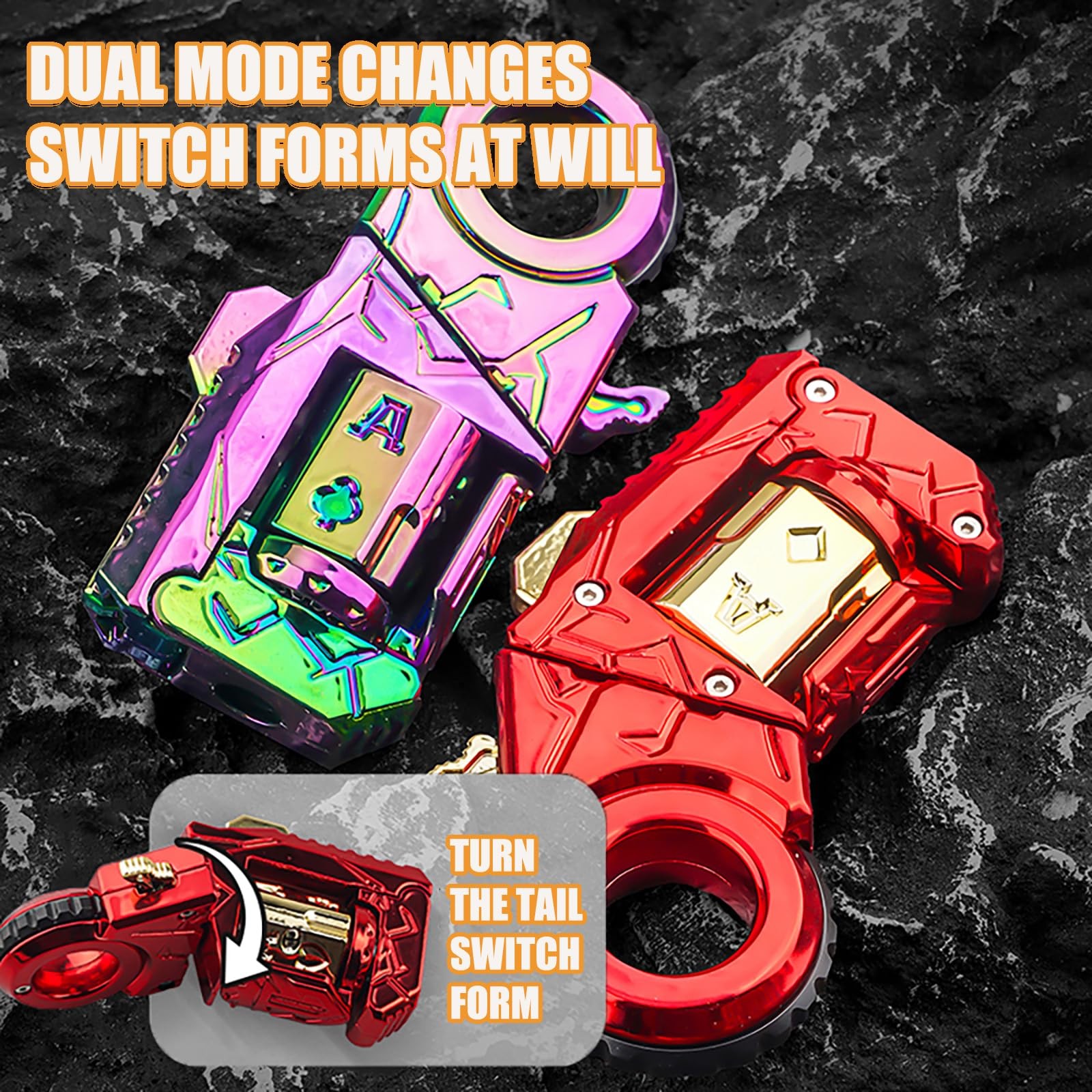 , Alloy Metal Fidget Slider , Dual Form Transformable, 4.33 in Decompression …