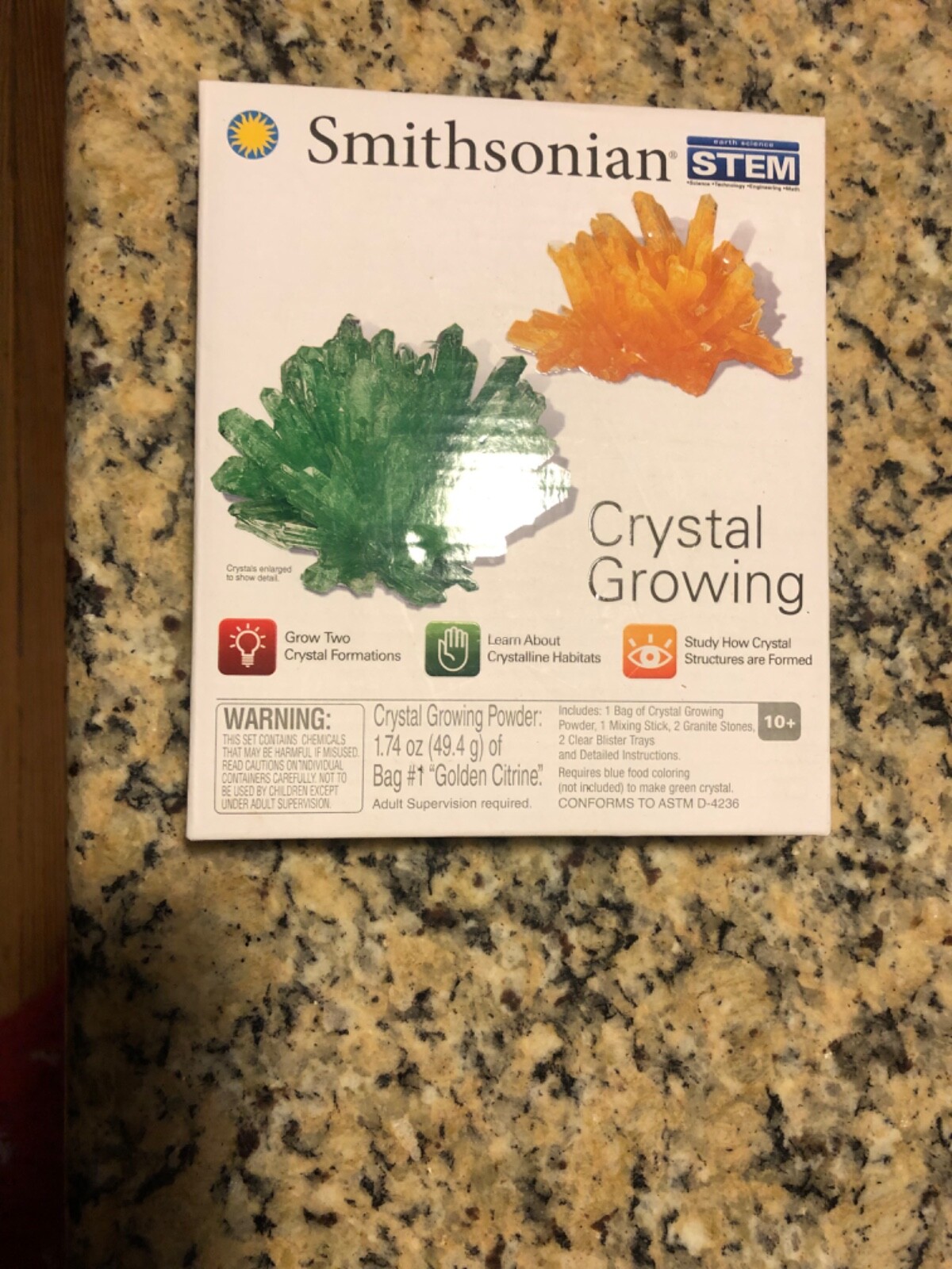 Smithsonian STEM Crystal Growing recommended 10 years of age and up
