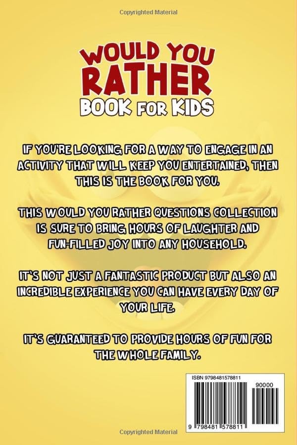 Would You Rather Book For Kids – 300+ Hilarious, Silly, and Challenging…