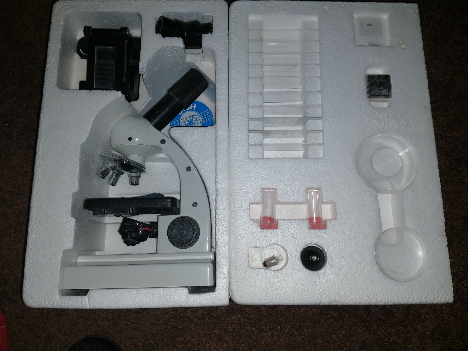 Science Tech Microscope Lab Max 100x-900x Zoom Age 10 and up. Complete