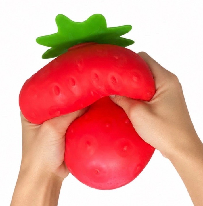Sunny Days Jumbo Squeezy Strawberry Squishy Toy Stress Relief Sensory Fun
