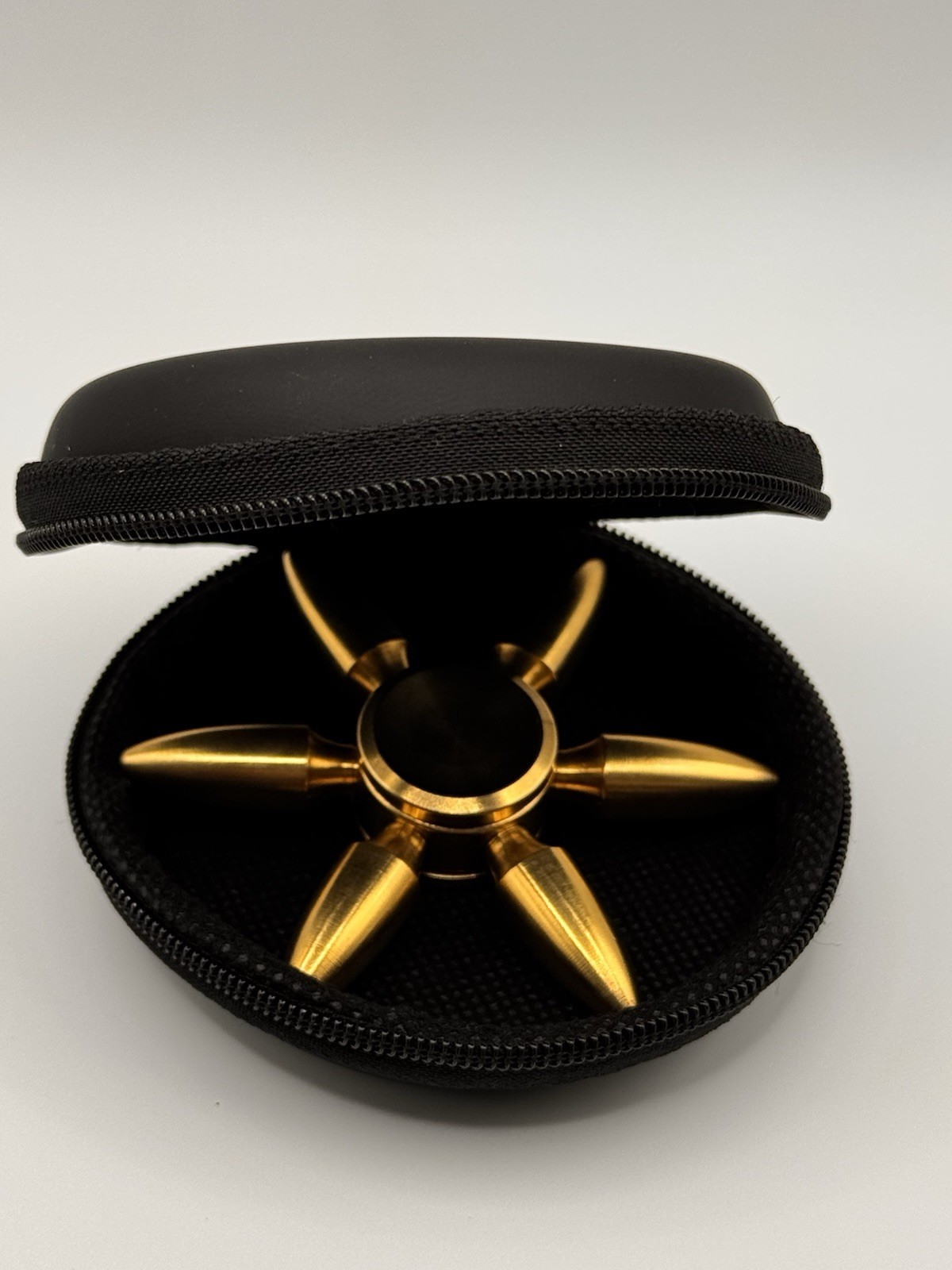 Gold Bullet Metal Brass Fidget Spinner All Metal Toy Adults Kids Boys Girls