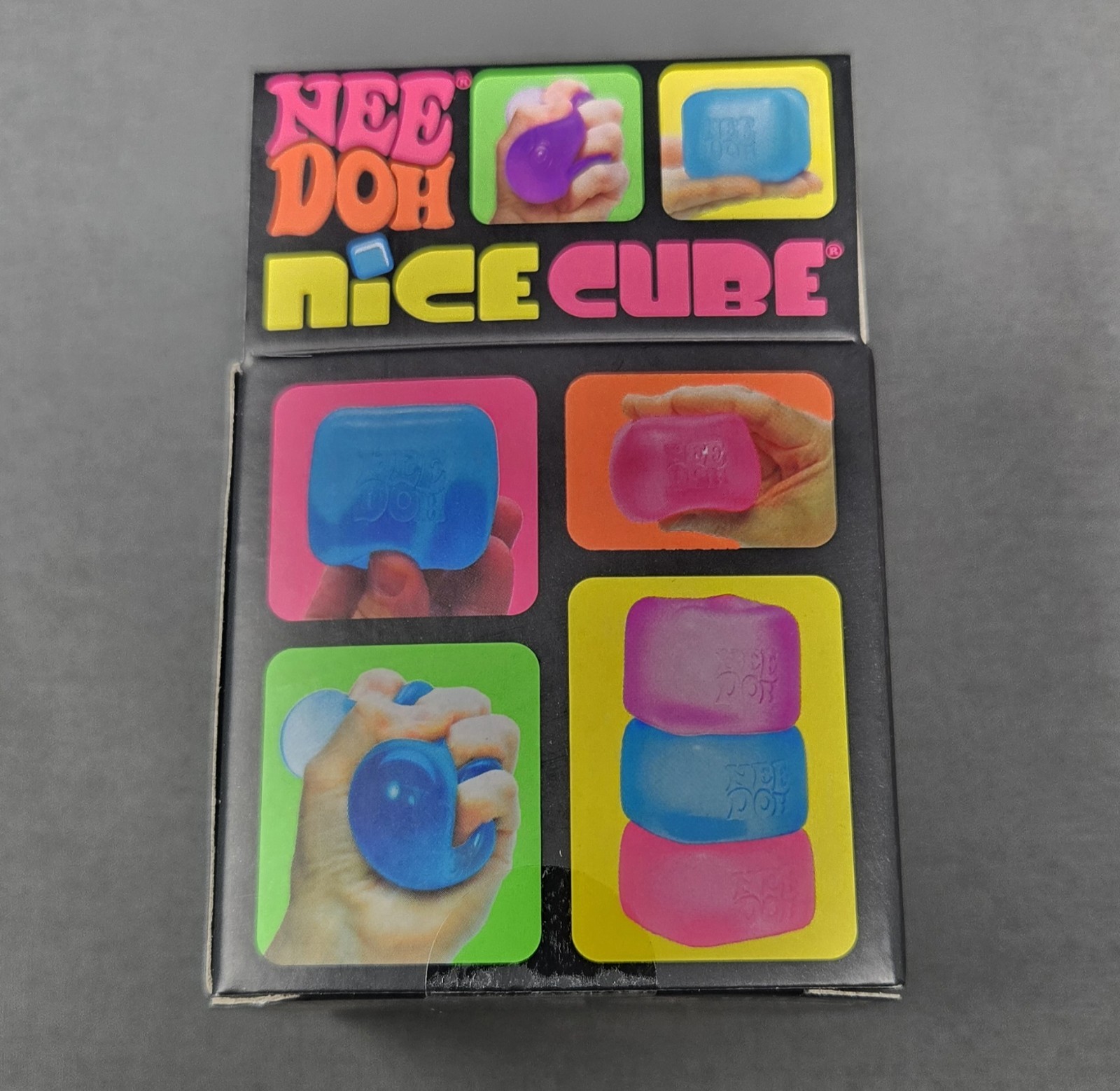 Nee Doh Nice Cube Super Solid Squish (Lot of 10) Blue Purple Pink – NEW