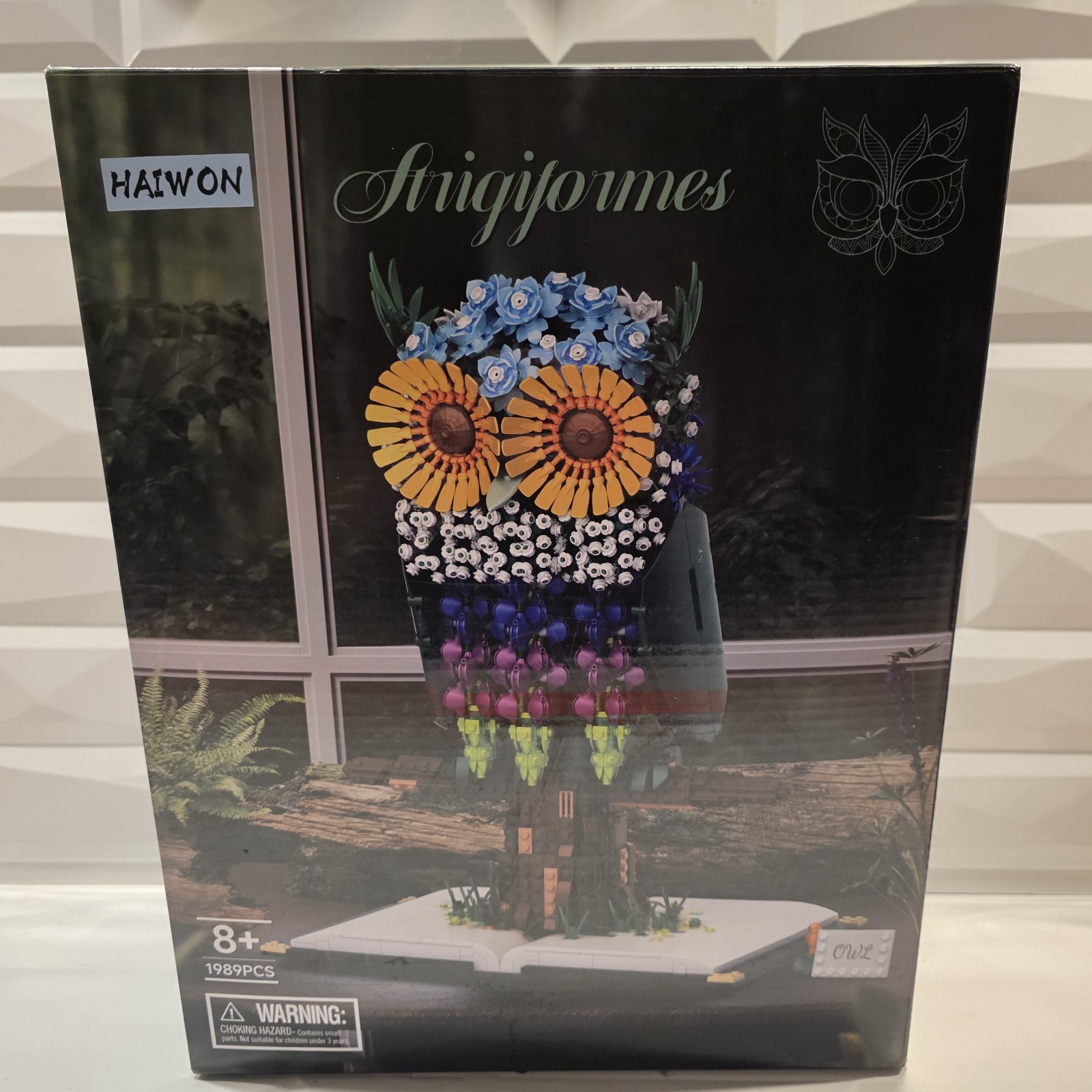 Sillbird Flower Owl Building Set for Adults and Teens, Buildable Floral Animal M