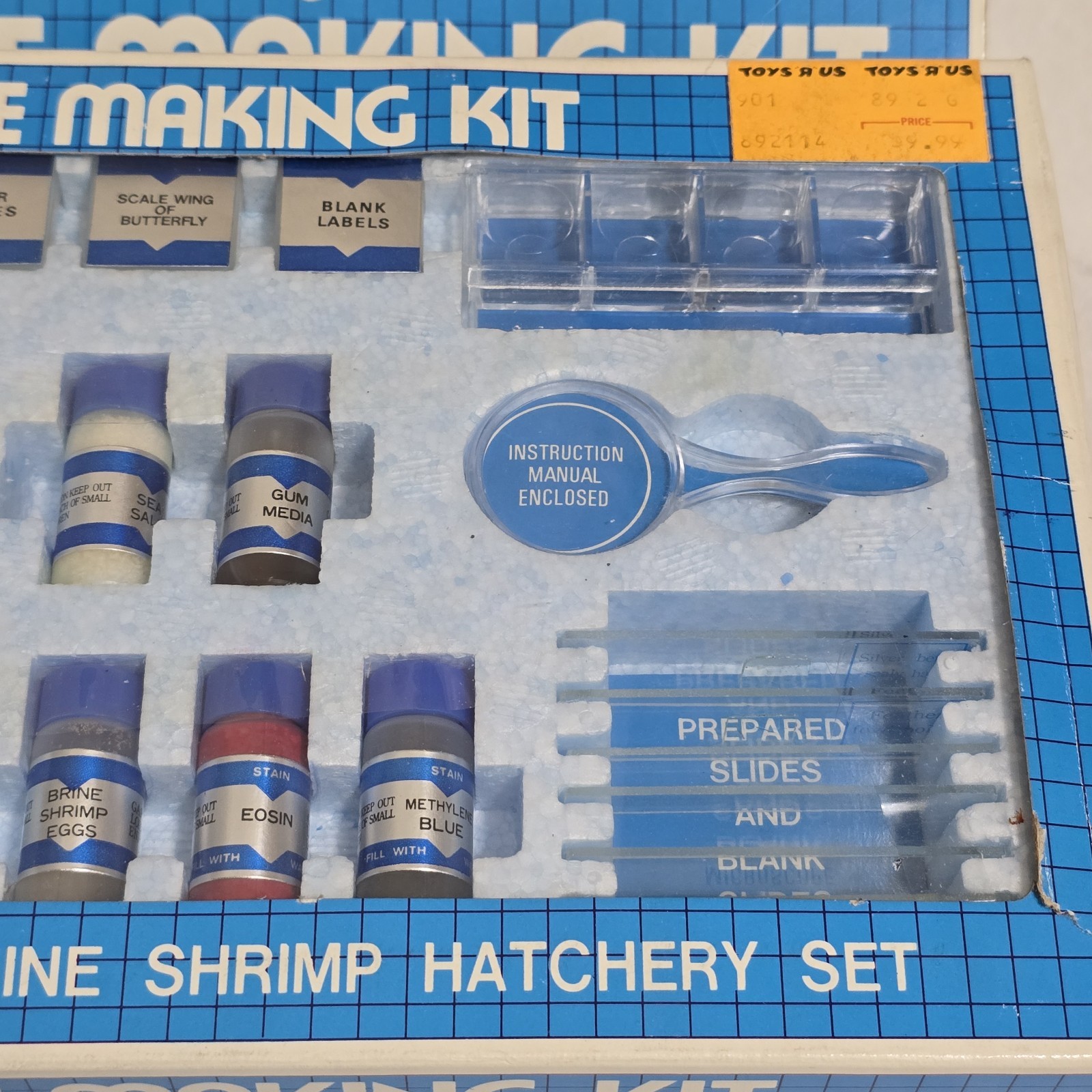 VTG 1987 Edu Science Slide Making Kit 34 Pc. Toys R US