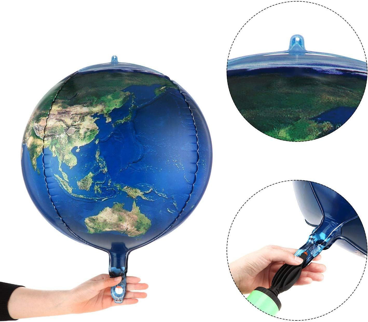 10 Pack 22 Inch Inflatable Earth Globe Balloons Big Blow up World Map Balloons P