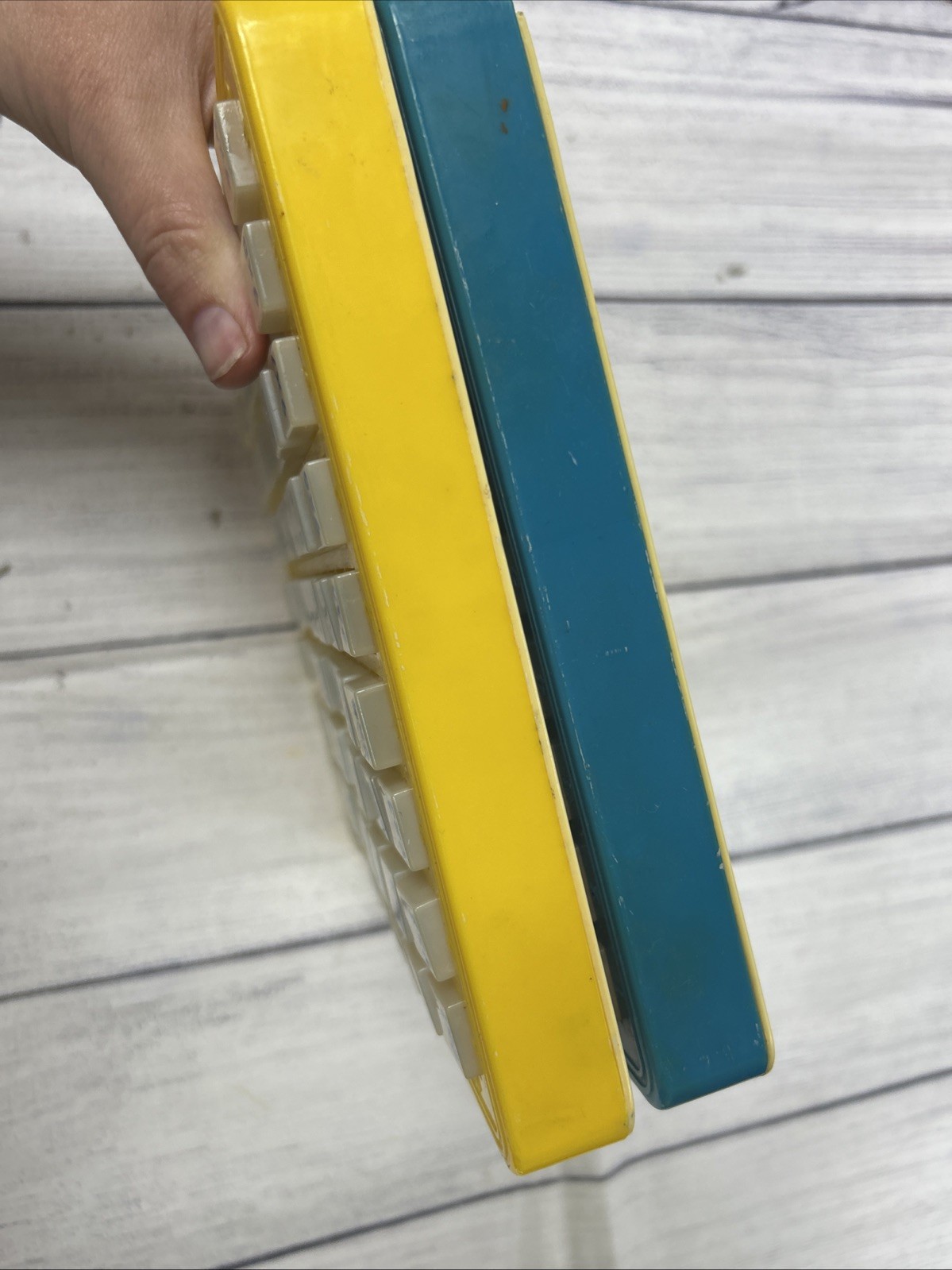 Magic Math Machines Lot Of 2 Multiplication Division Yellow Blue READ Push