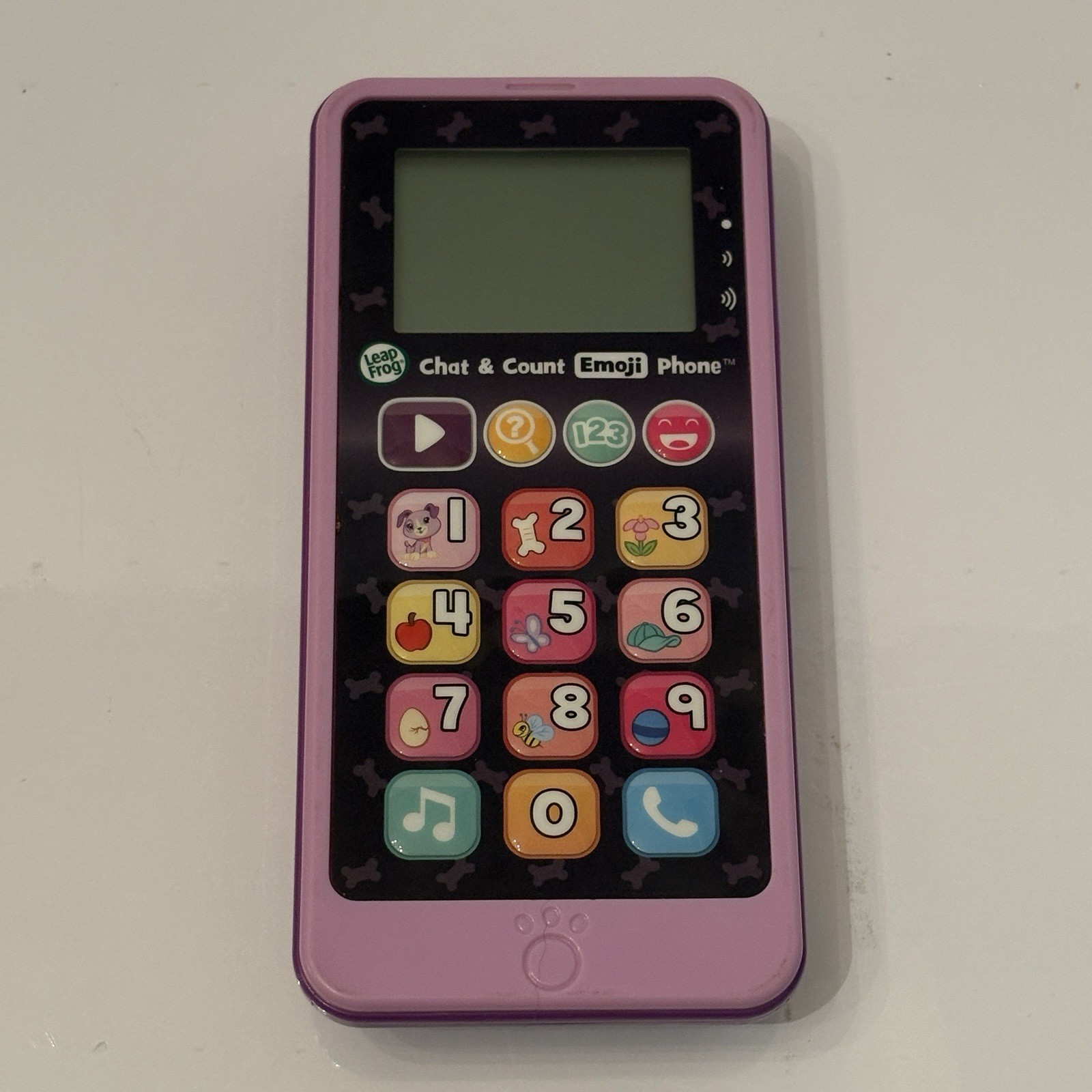 Leap Frog Chat Count Emoji Phone Pink Purple Toddler Kid Toy Tested Watch Video!