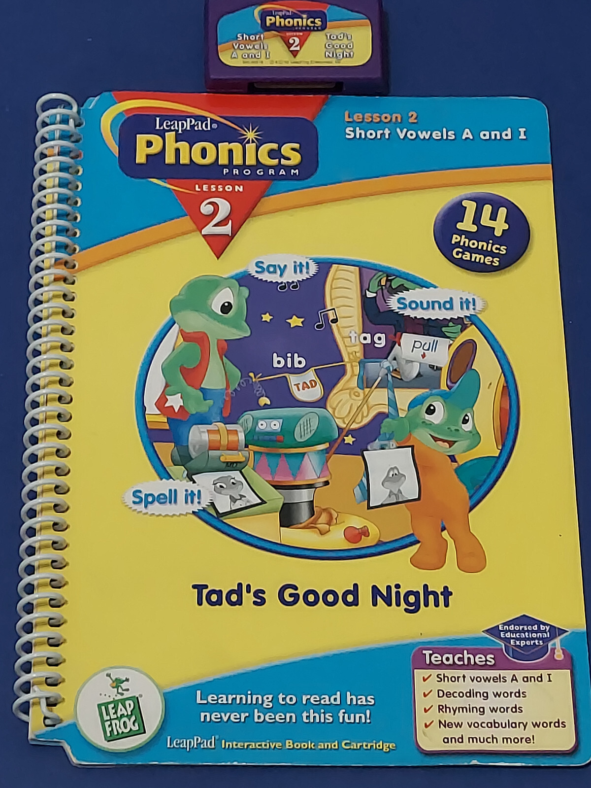 🌈 A66~Leap Frog Leap Pad PLUS WRITING #30467 PLUS 3 Cartridges/3 Books Instruct