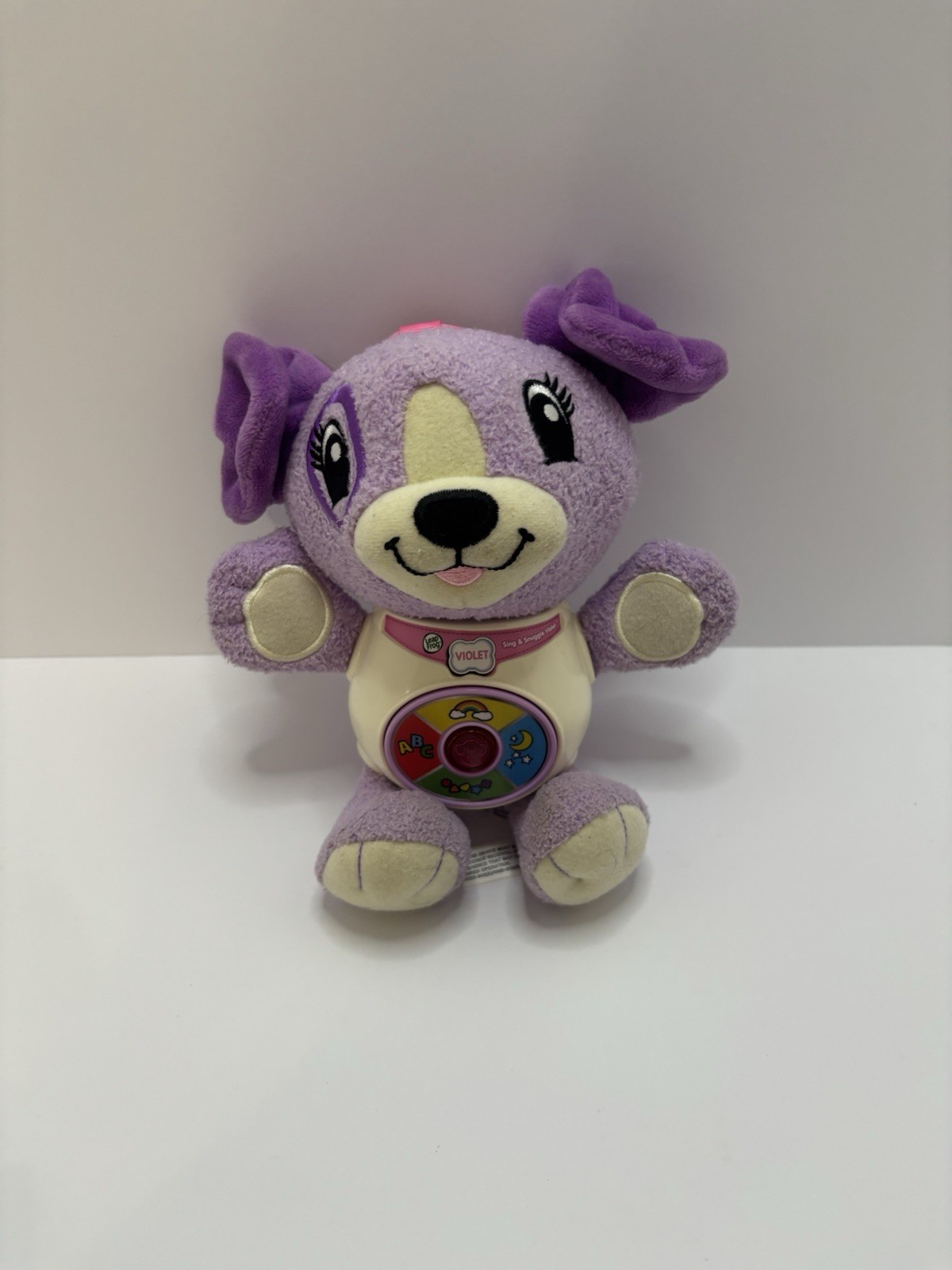 Leap Frog Sing & Snuggle Violet Purple Puppy Musical Interactive Plush Toy WORKS