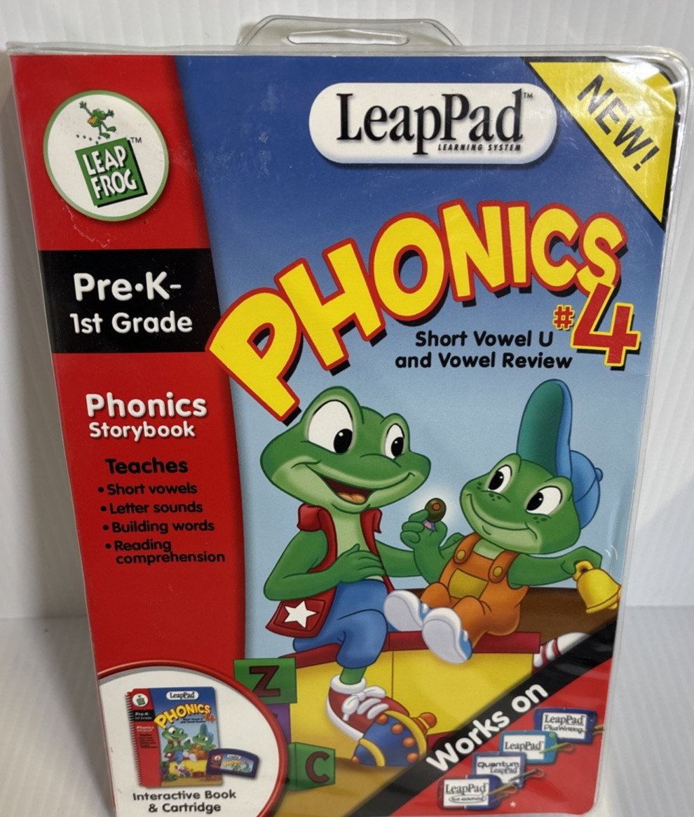 NEW ~unopened LeapFrog ~ LeapPad ~The Day Leap Ate Olives ~ Phonics 4 U Vowel~