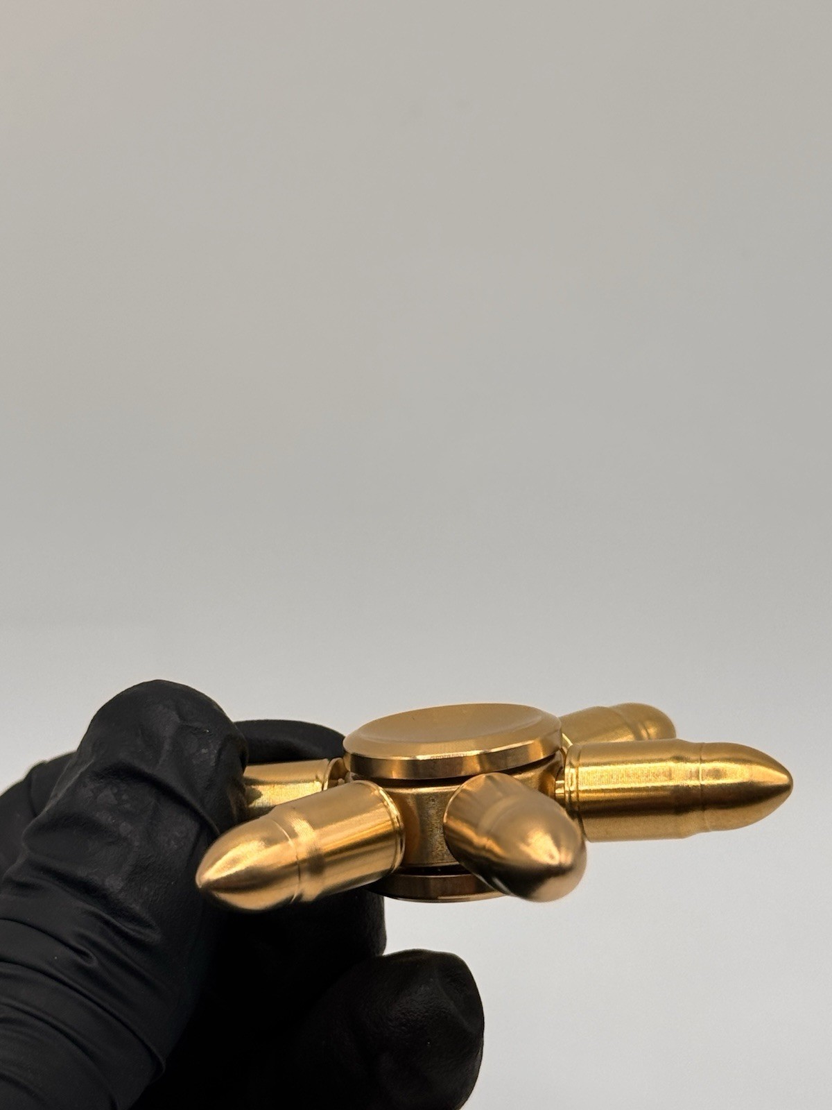 Gold Bullet MetalBrass Fidget Spinner All Metal Toy Adults Kids Boys Girls