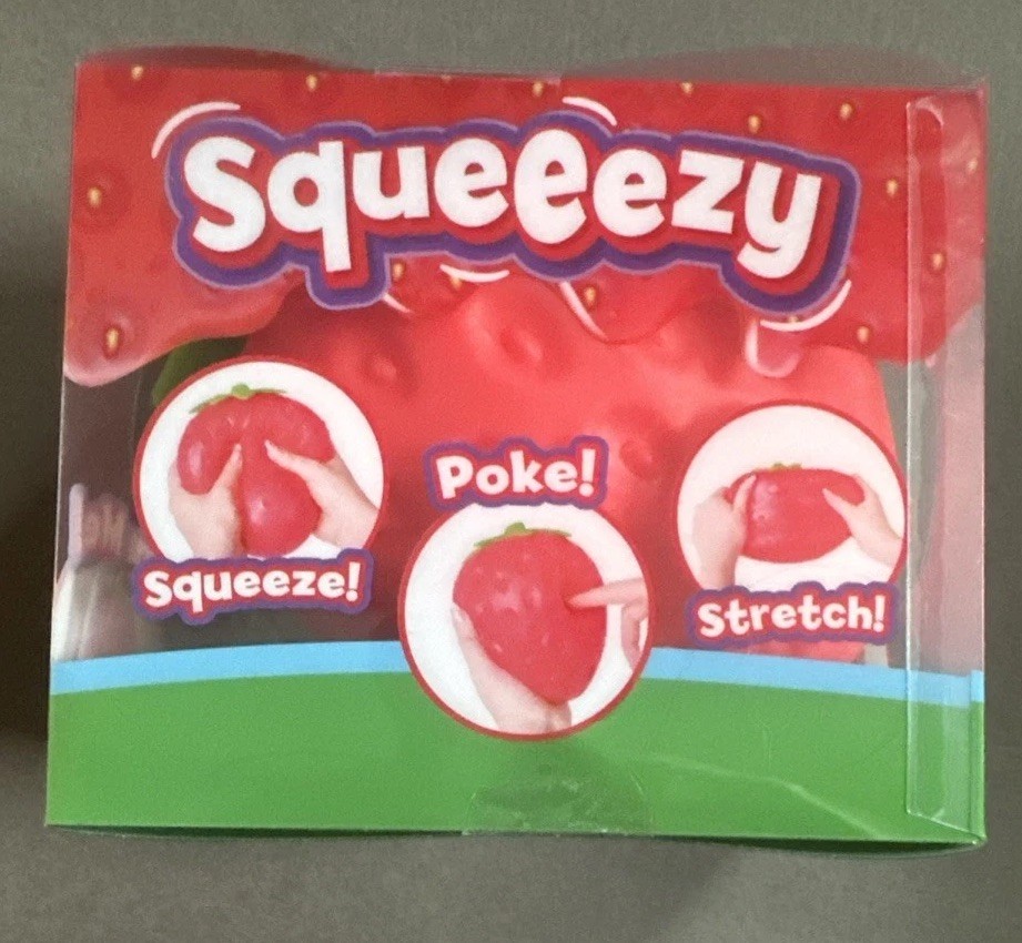 Sunny Days Jumbo Squeezy Strawberry Squishy Toy Stress Relief Sensory Fun New
