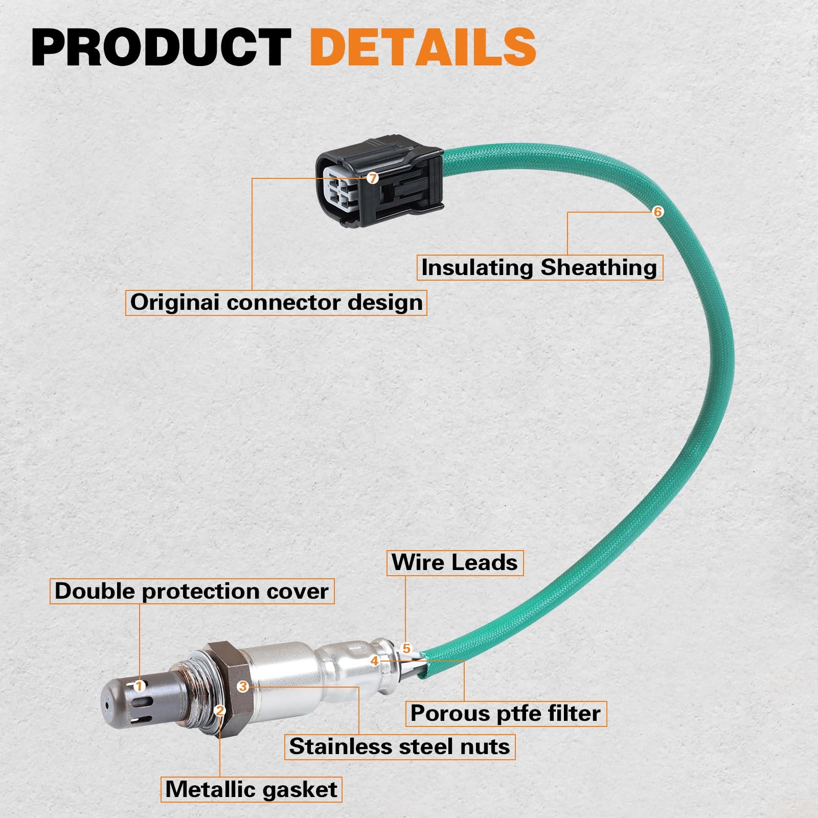2Pcs Upstream and Downstream Oxygen O2 Sensor for 2008-2012 08-12 Accord