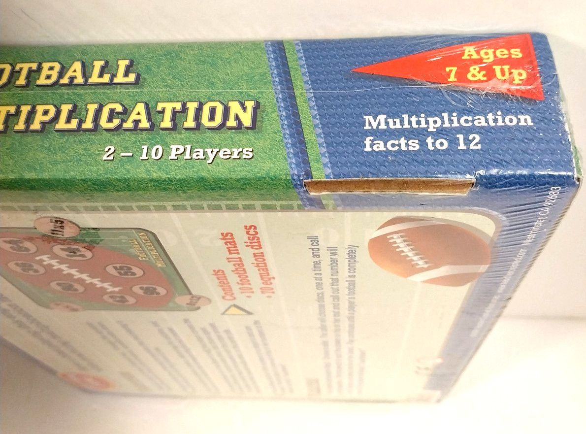 Teacher Created Resources : Football Multiplication Bingo Game 2-10 Players New