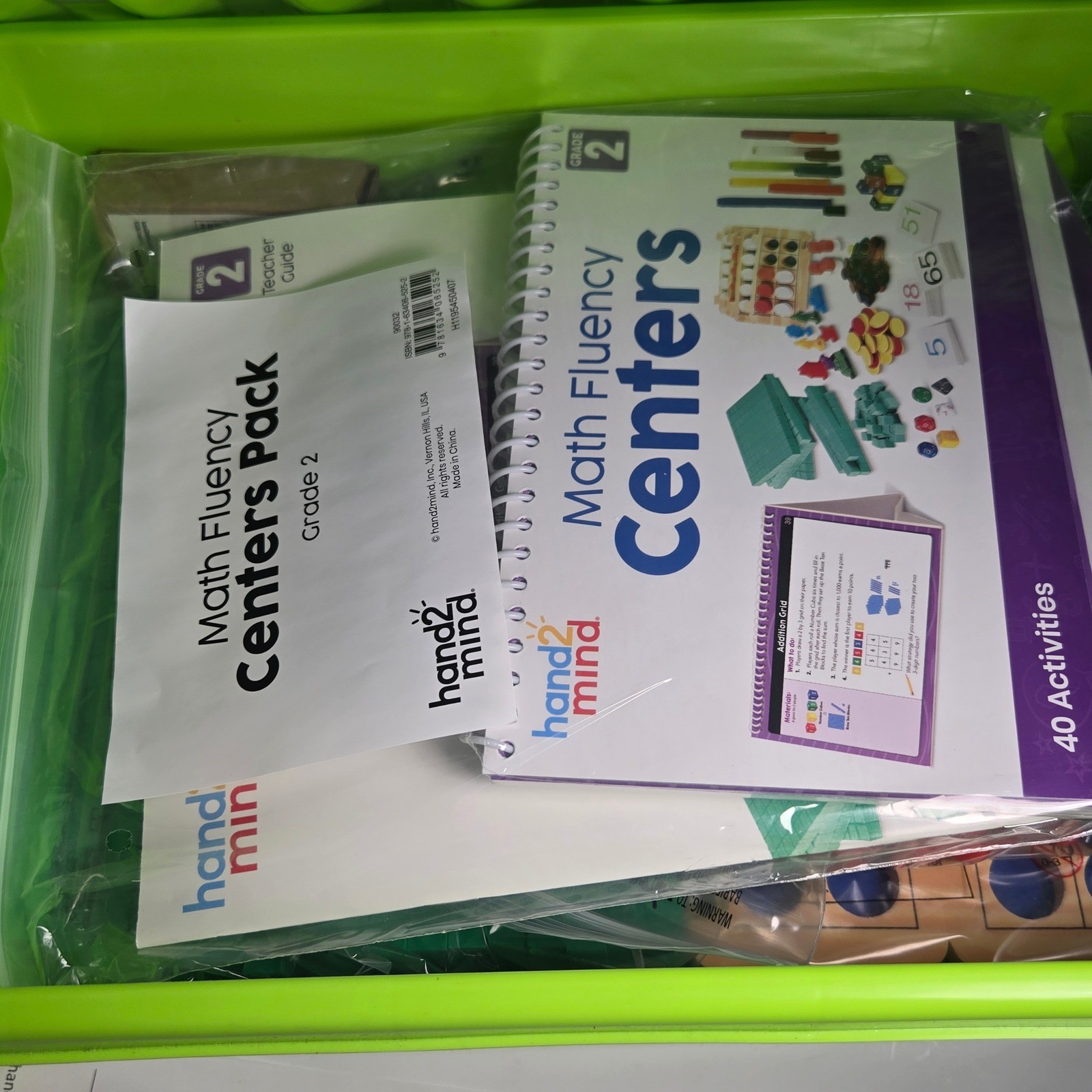 Hand2Mind Math Fluency Centers Grade 2 Educational Kit
