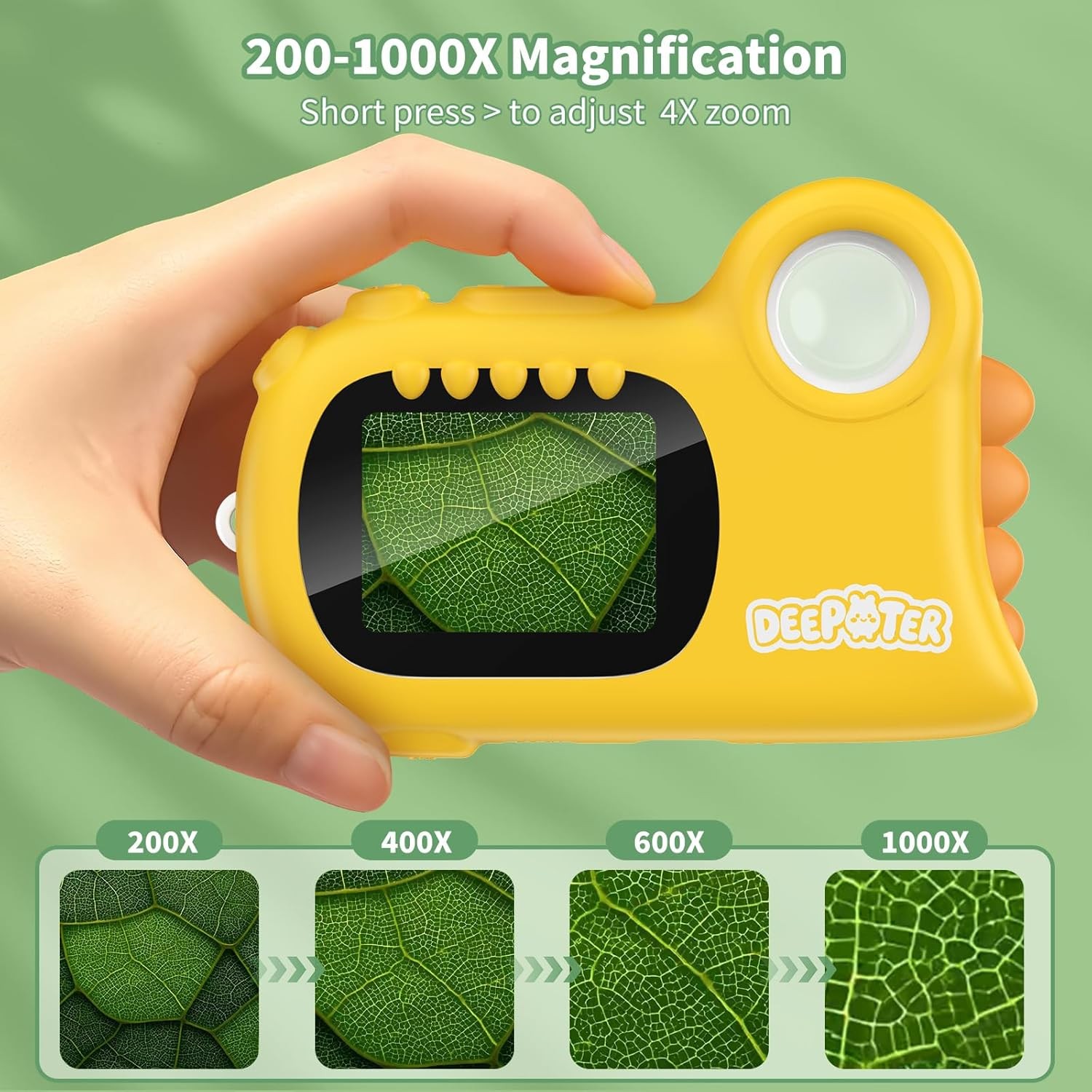 Microscope for Kids Handheld Mini Portable Digital Rechargeable 1000X Boy Girls