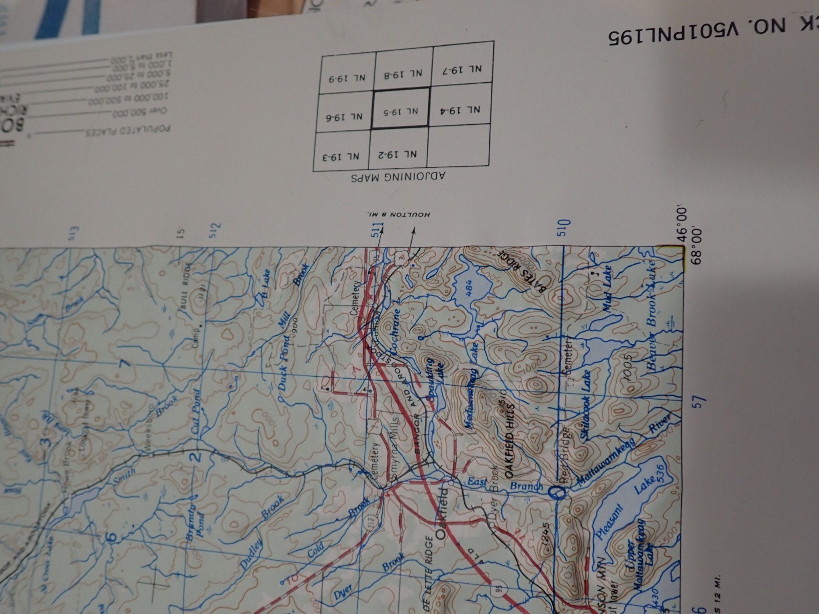 Hubbard Scientific Raised Relief Map Unframed 29″ Presque Isle Maine NL 19-5