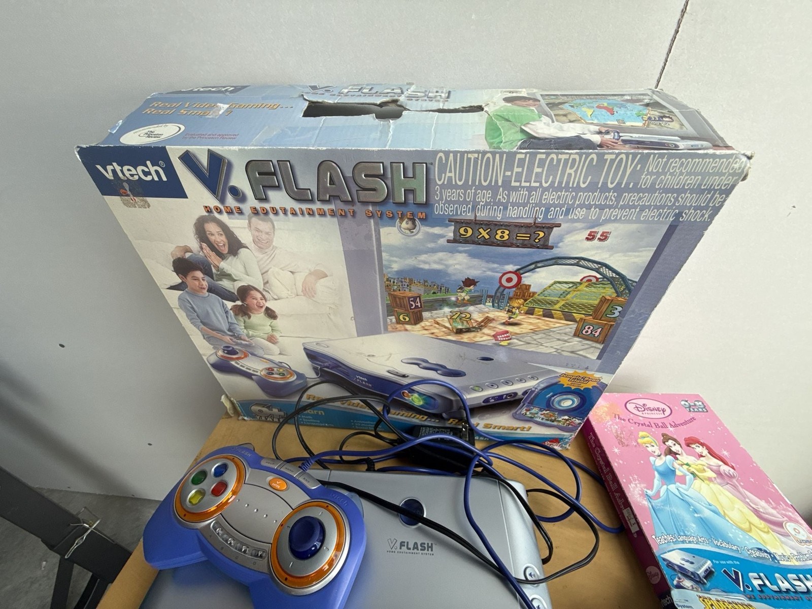 VTech V.Flash Home Edutainment System Bundle with Console, Controller, and 2 Gam