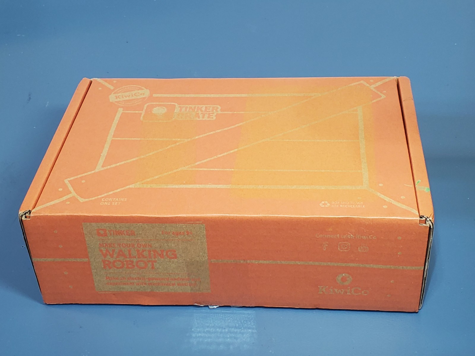 Kiwi Co Tinker Crate “Walking Robot” STEM Kit Toy DIY – Open Box Complete