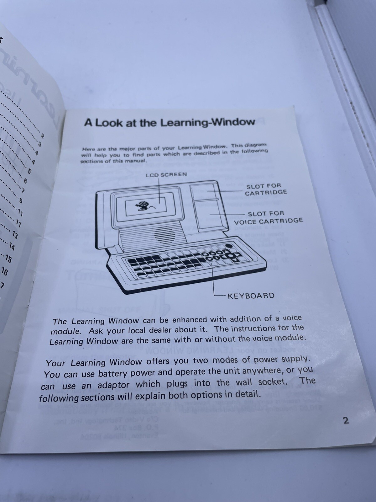 Vtg V-Tech Learning Window Teaching Machine 1986 Educational (Works) R2