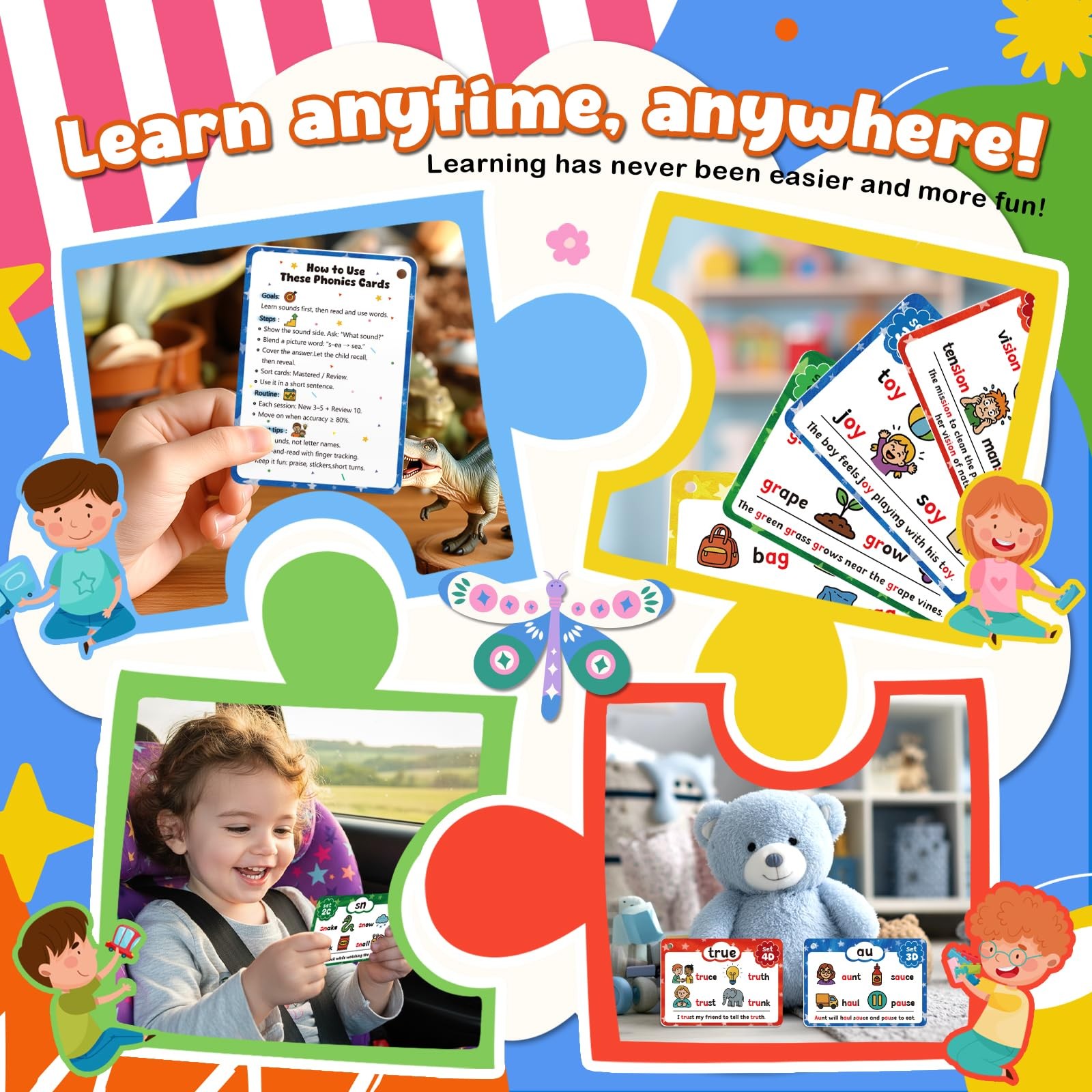 Phonics Flash Cards, Sight Words 7 inches x 10 x 0.1