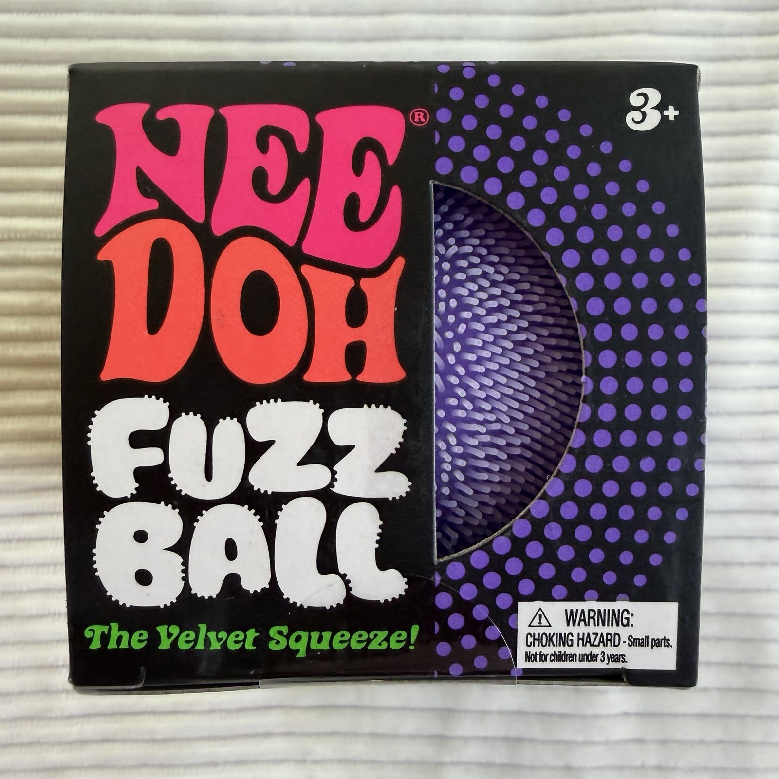 Schylling NeeDoh Fuzz Ball The Velvet Squeeze! Purple Squishy TikTok VIRAL NIB
