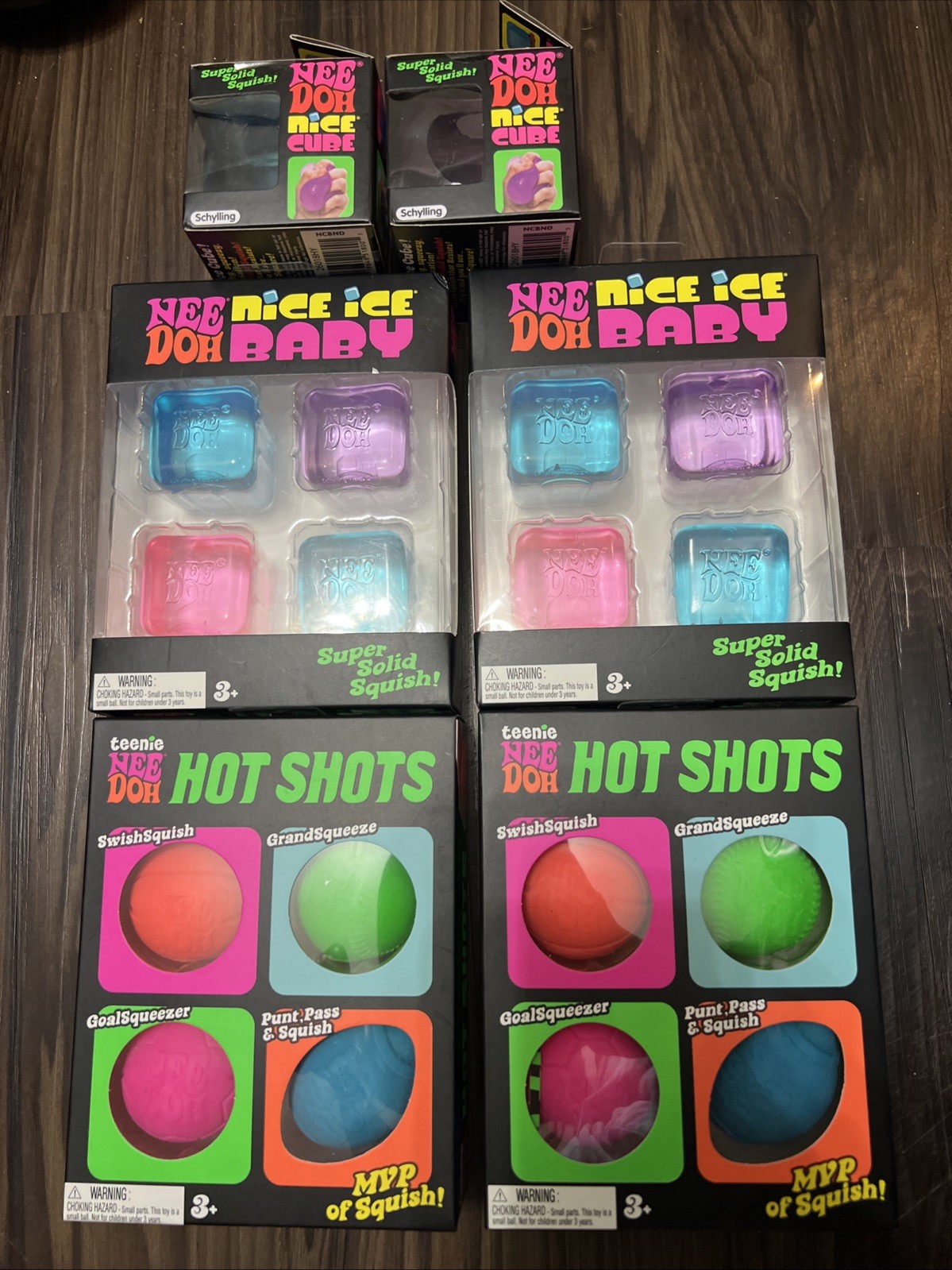 Bundle Of 6 Authentic – (2 NEE DOH Nice ice Baby) 2 Hot Shots) & (2 Nice Cubes)