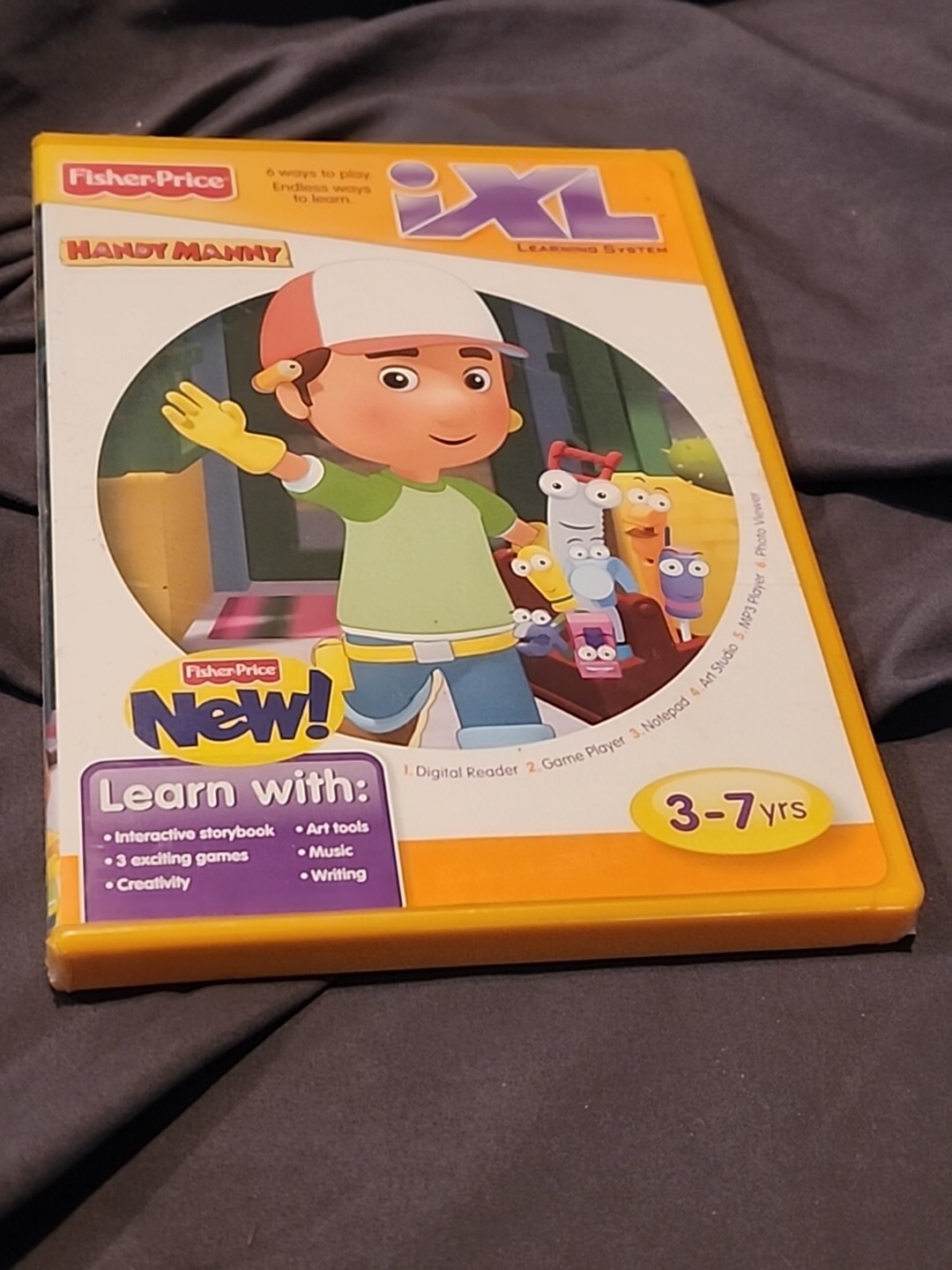 Fisher Price iXL Learning System Handy Manny Ages 3-7 6 ways to Play