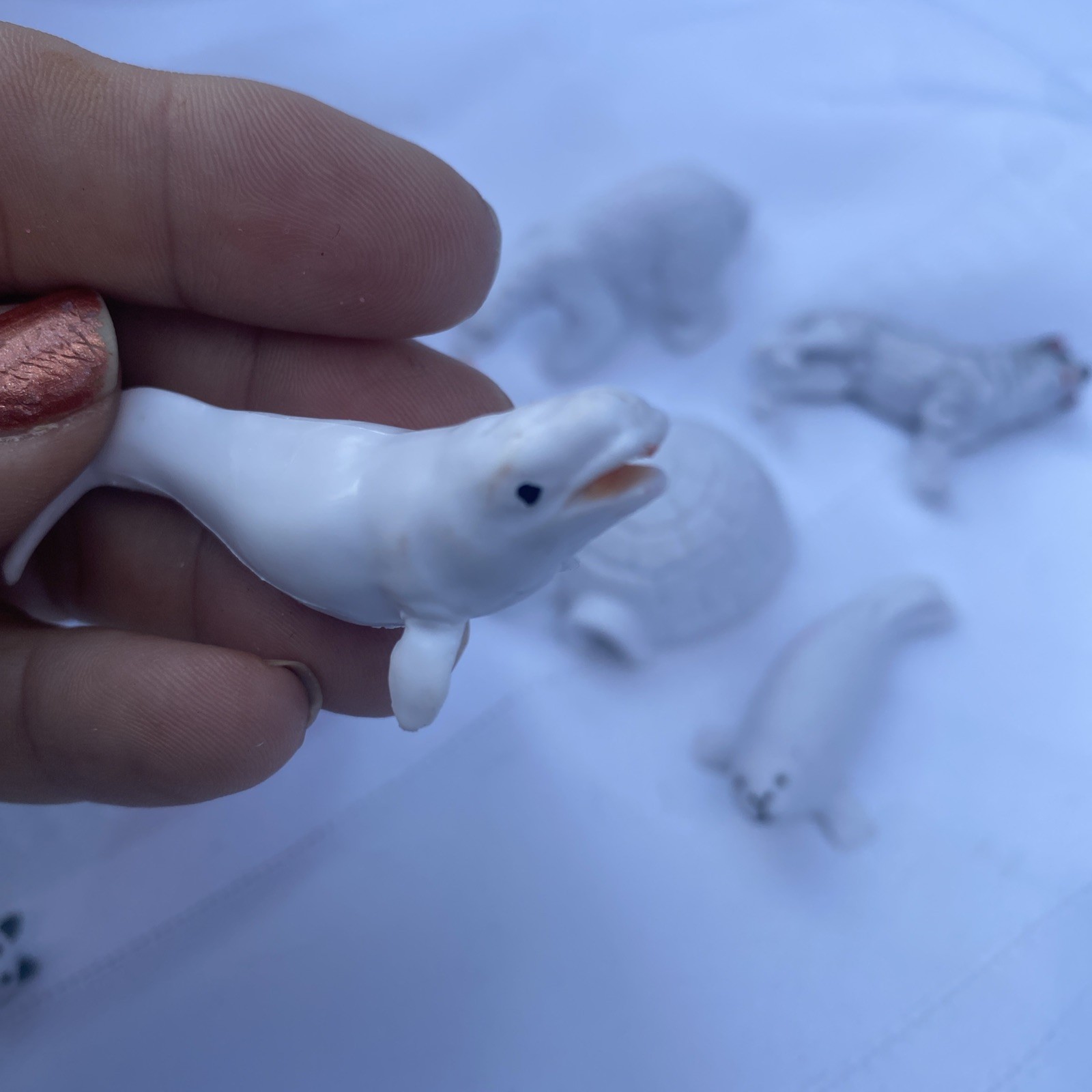 Safari Ltd Arctic Animal & Igloo Toys Miniature Toy Figurine Set 9 Pieces