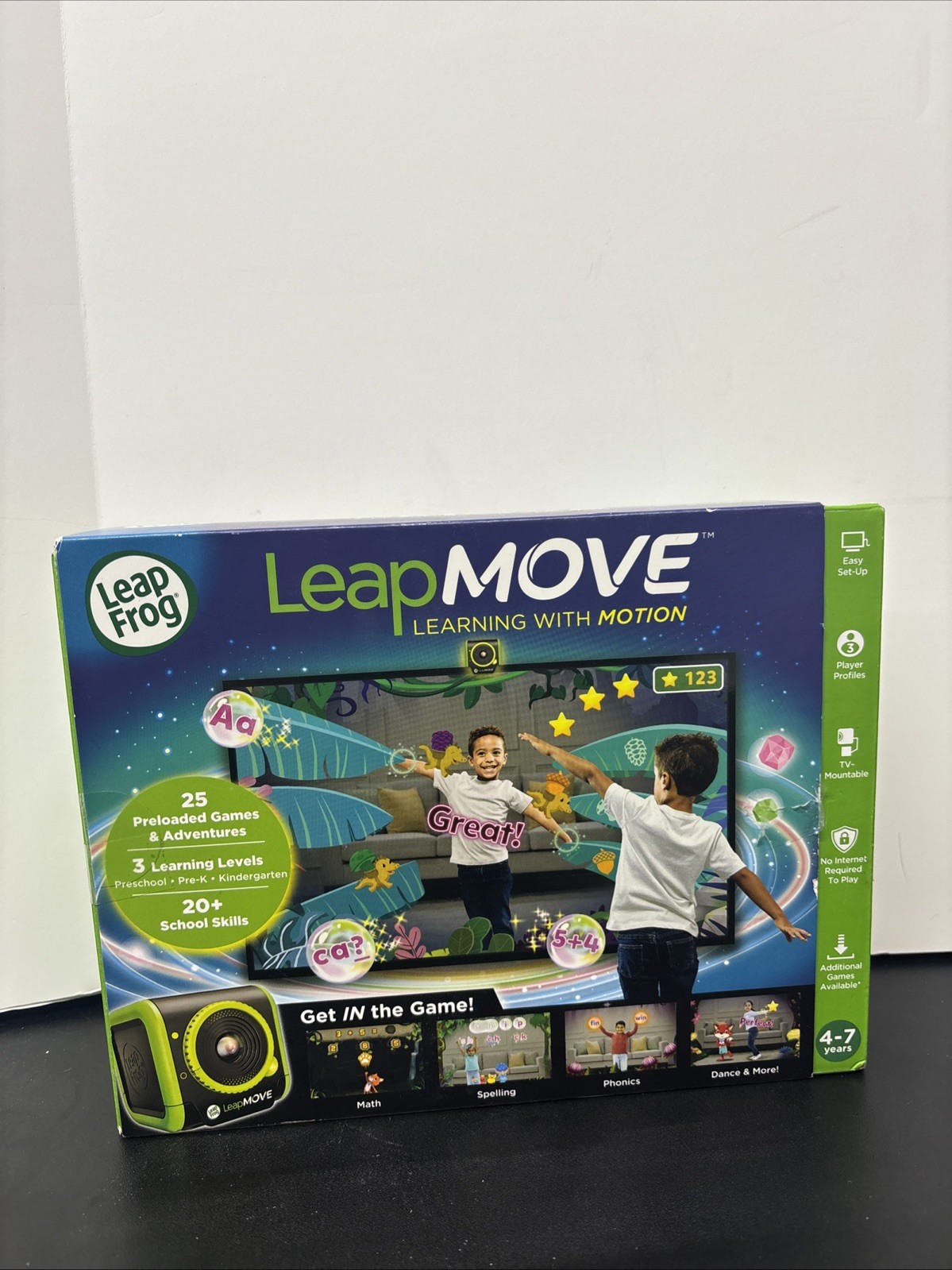 NEW LeapFrog LeapMove Gaming Console Motion-Based Learning 25 Preload Games