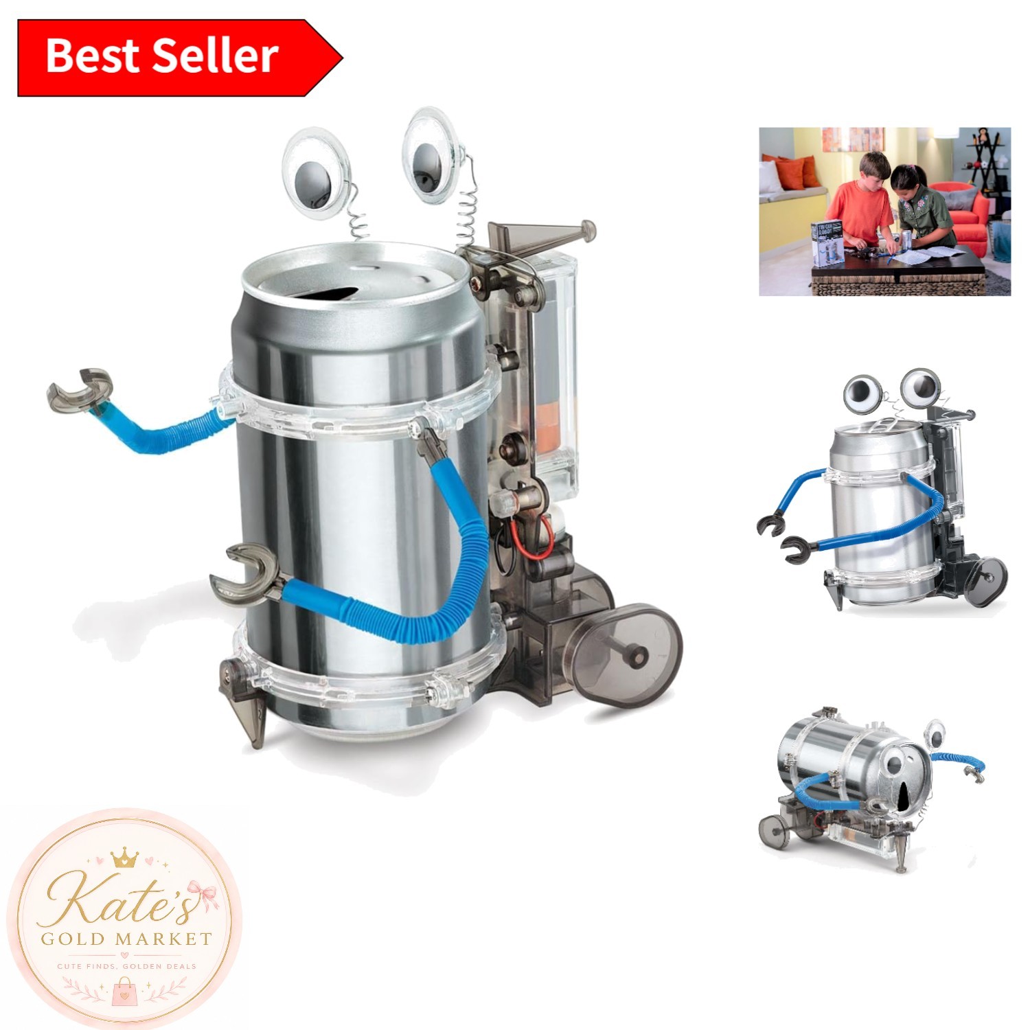 Transform Soda Cans into Fun Robots: KidzRobotix Tin Can Robot STEM Kit for Kids