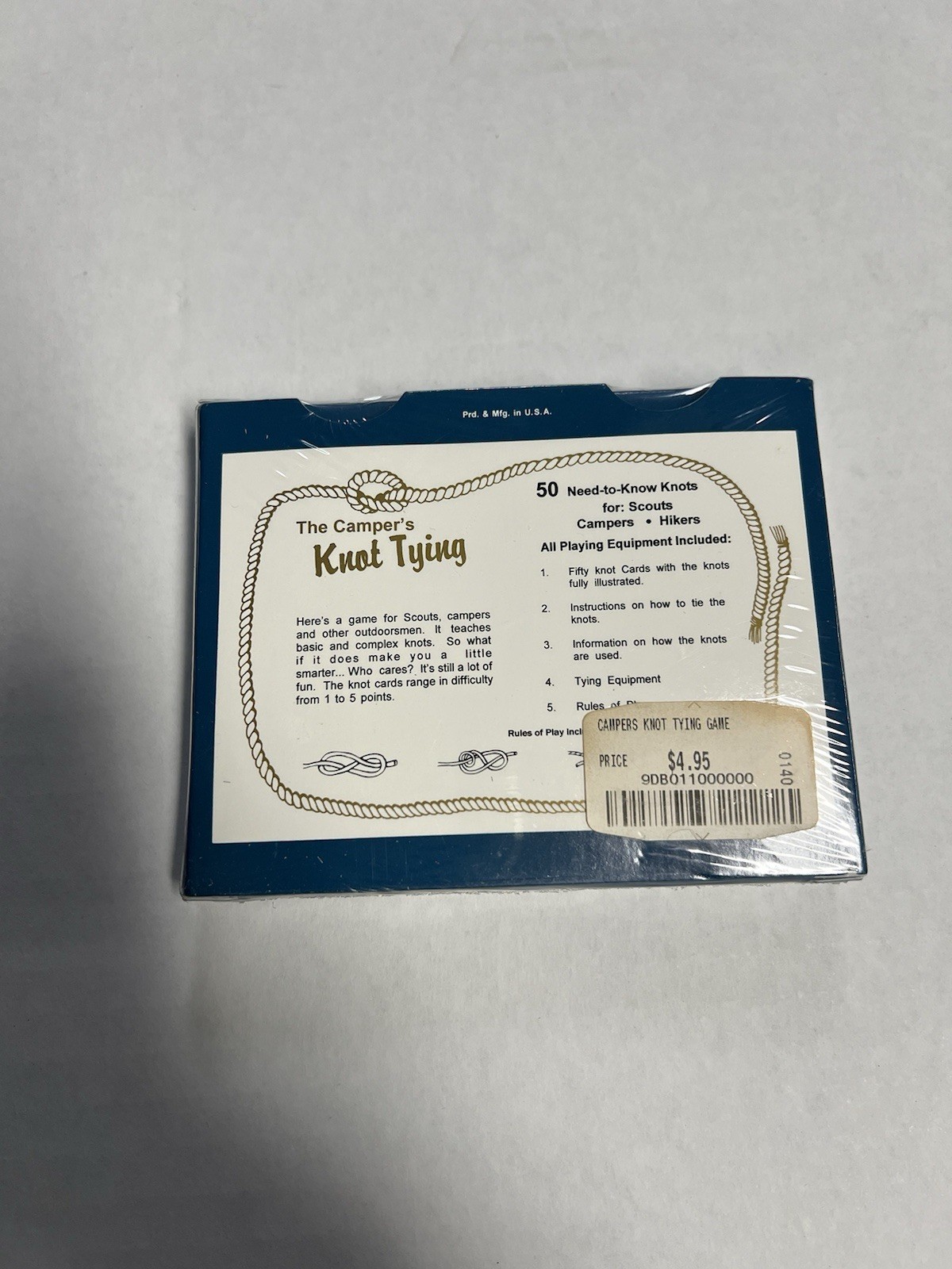 VINTAGE 1985 The Camper’s Knot Tying Kit- 50 Need-to-Know Knots Set NEW IN BOX