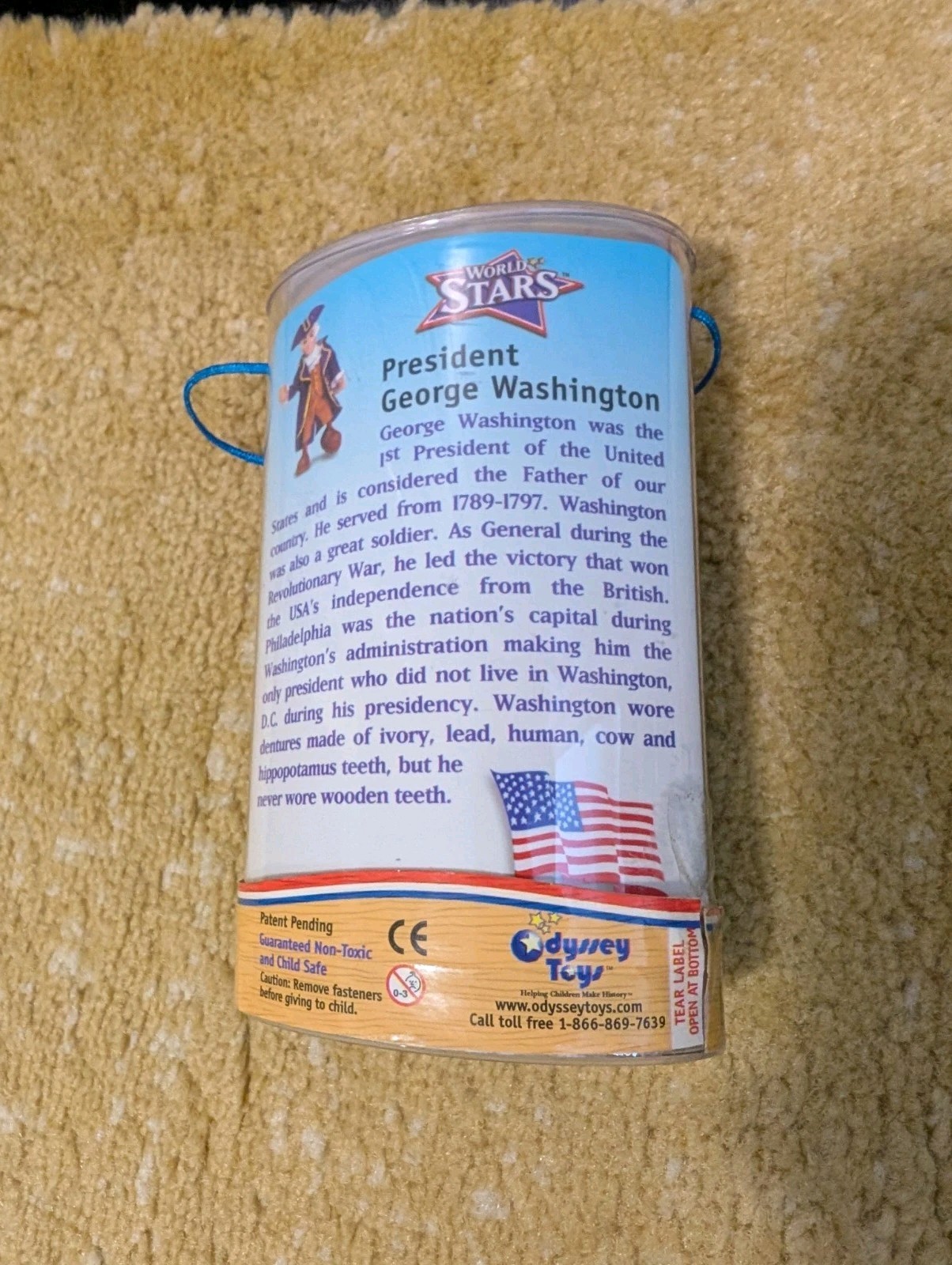 GEORGE WASHINGTON Odyssey Figurine Doll Toy World Stars Brand New Sealed #1901