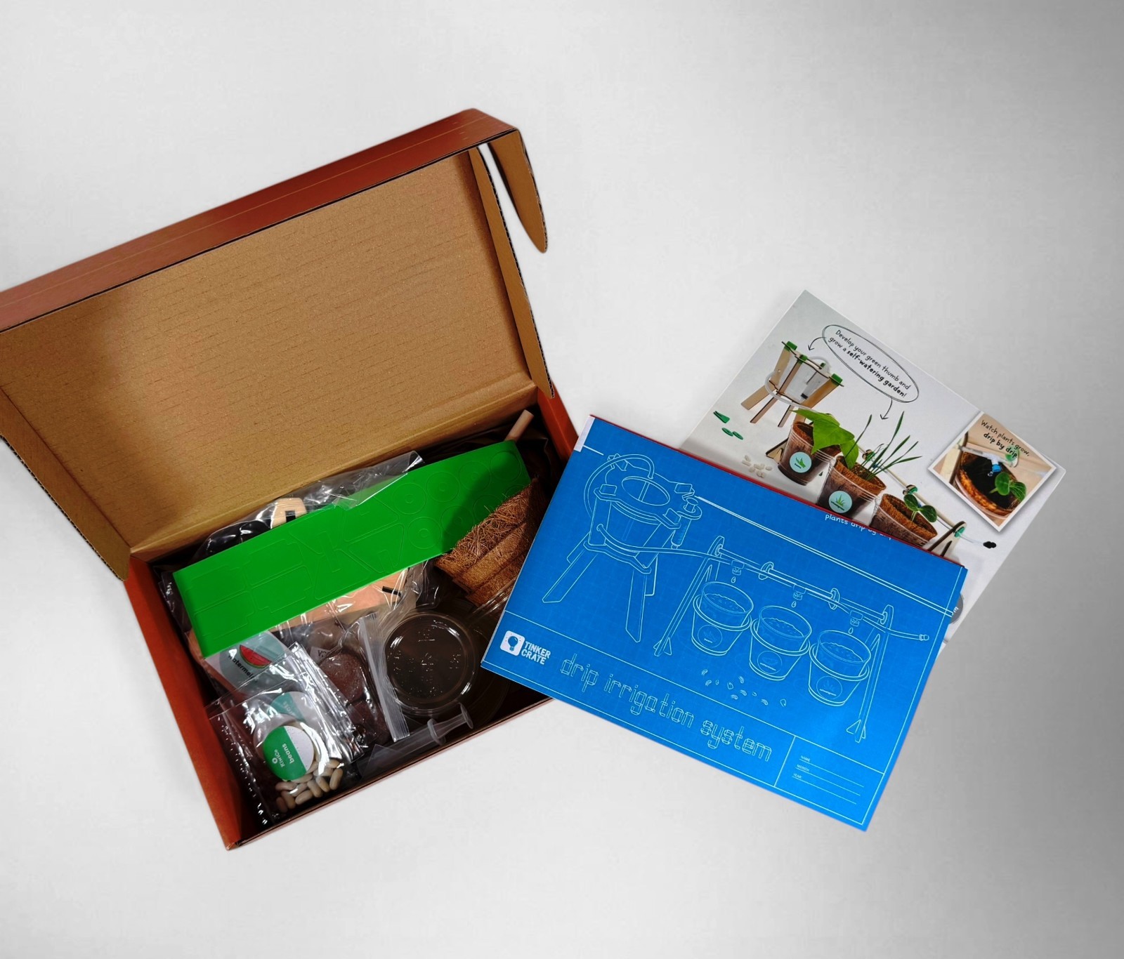 KiwiCo Tinker Crate Drip Irrigation System Gardening STEM Crunch Homeschool Lab