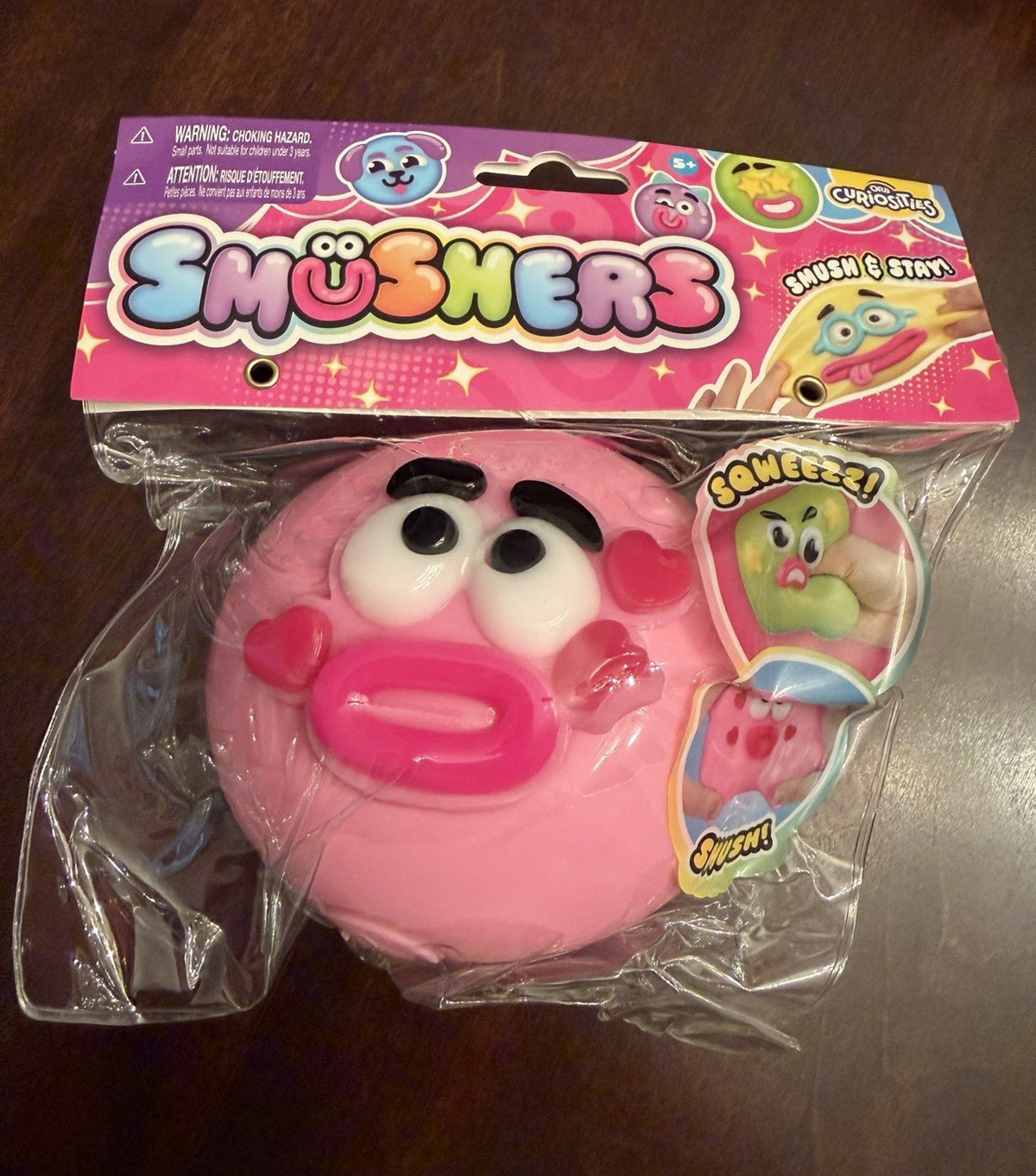 Emusherz Curiosities Pink Squishy Squeeze Toy, Ages 4-7 8-11 12-16