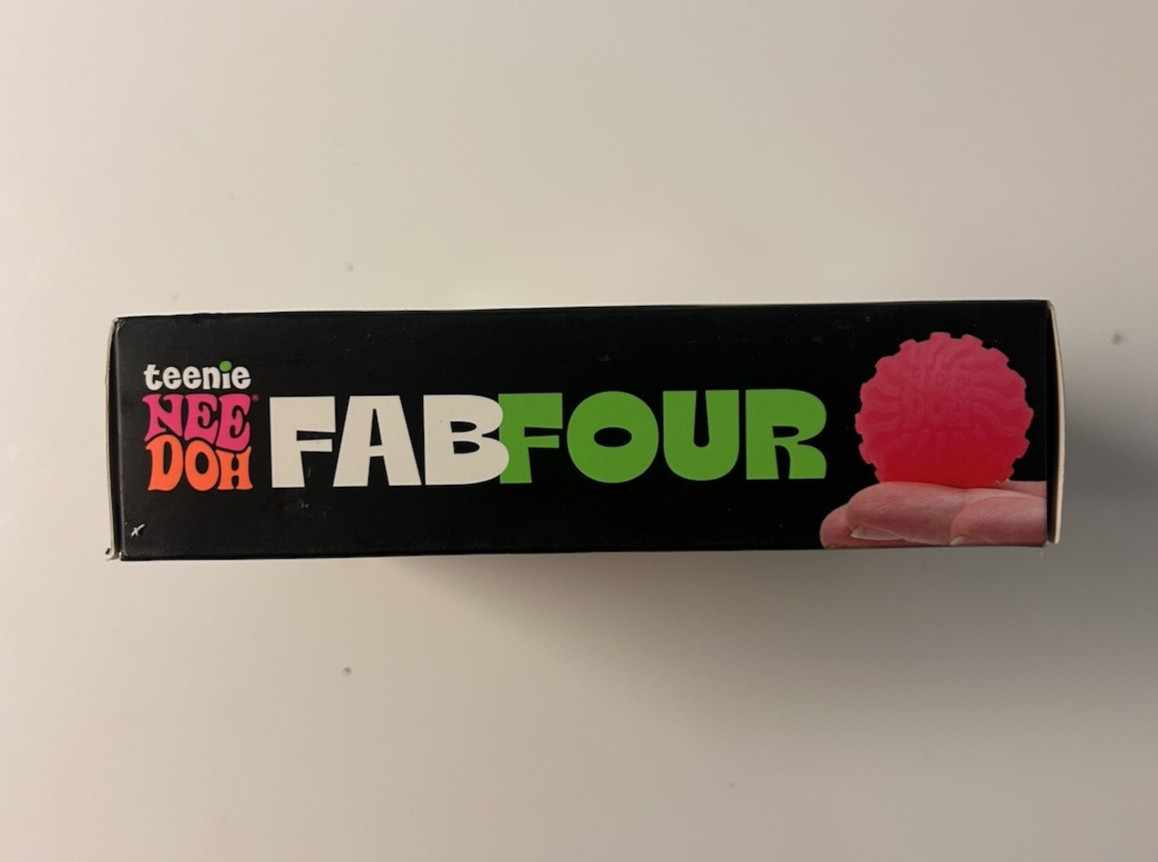 NeeDoh Teenie Fab Four 4-Pack – Color Change, Glow, Swirl, Ripples – NEW SEALED