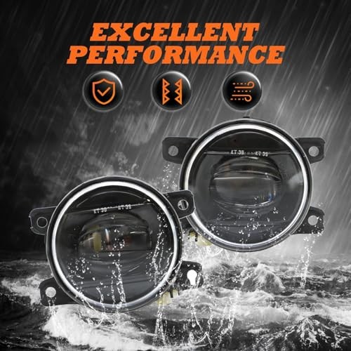Front Bumper Fog Lights Assembly Compatible with 2022 2023 2024 Civic Pair Fog