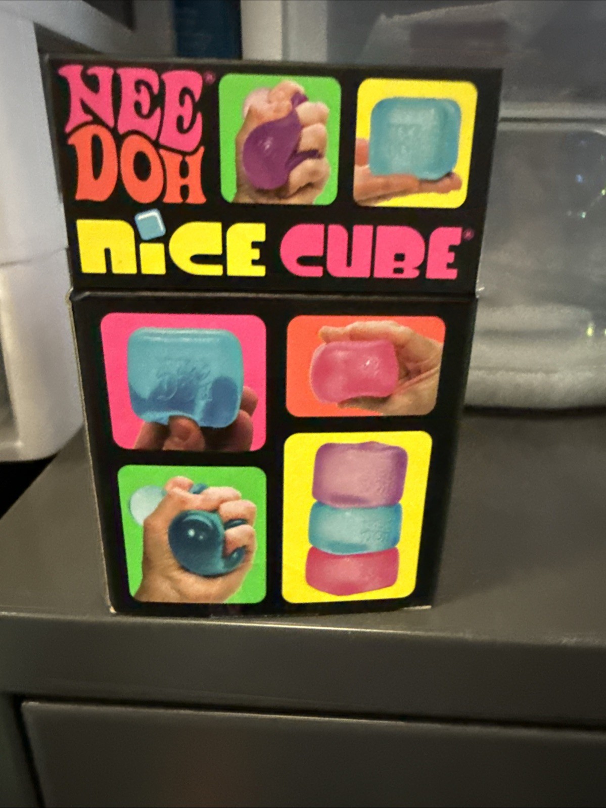 Nee Doh Nice Cube PURPLE ICE Super Solid Squish Authentic NEW Needoh
