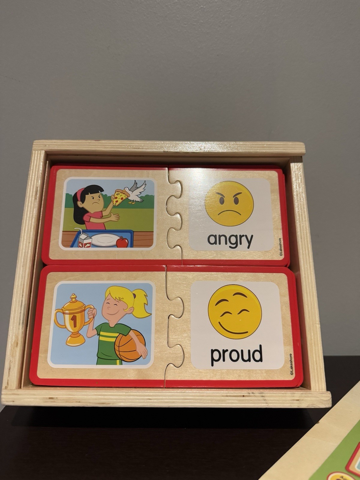 Lakeshore Moods And Emotions Wooden Match Ups 2 Pc Puzzles (24)