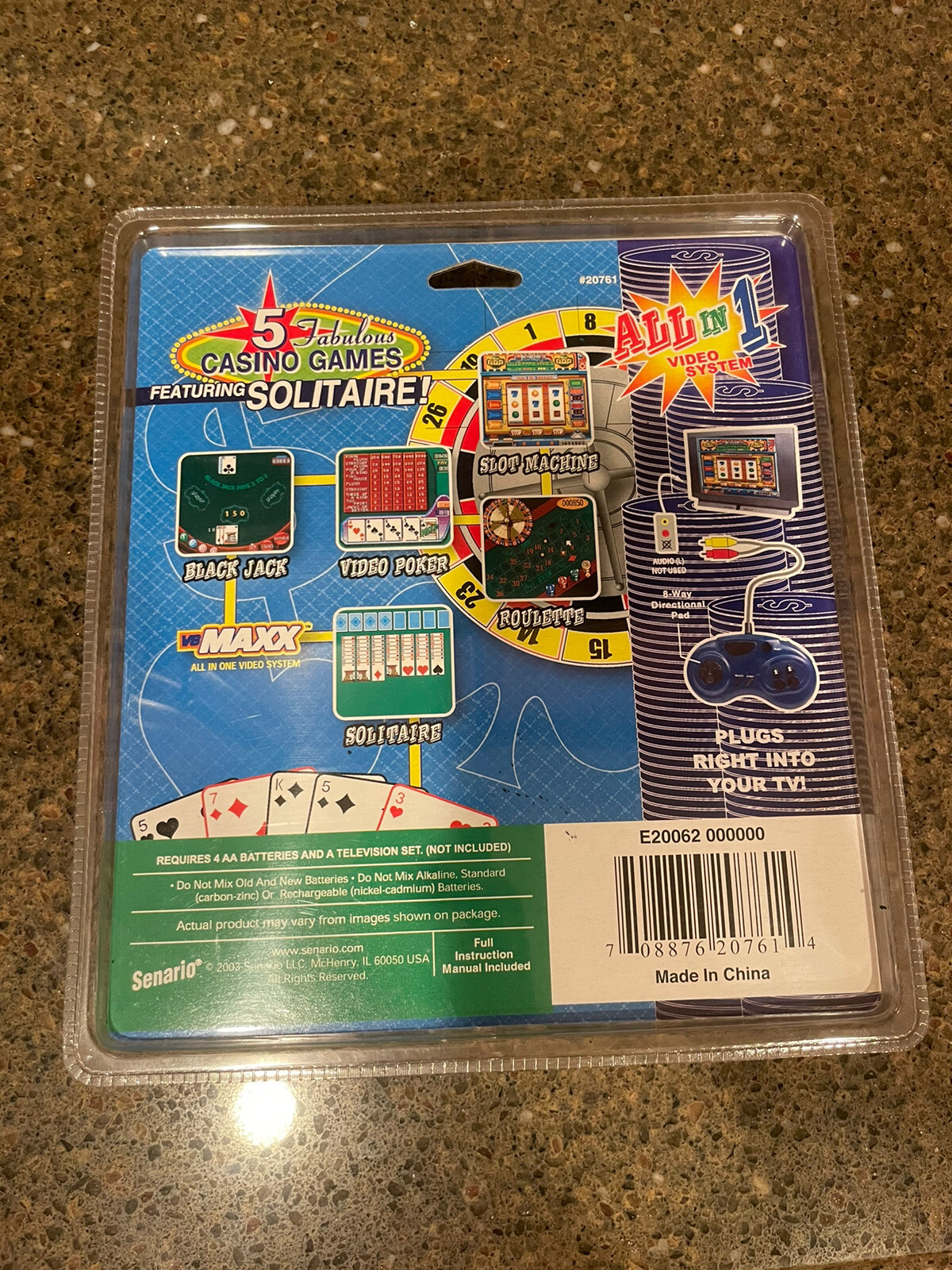 VS Maxx Plug and Play 5 Casino Games All in 1 TV Video Game – Poker Roulette
