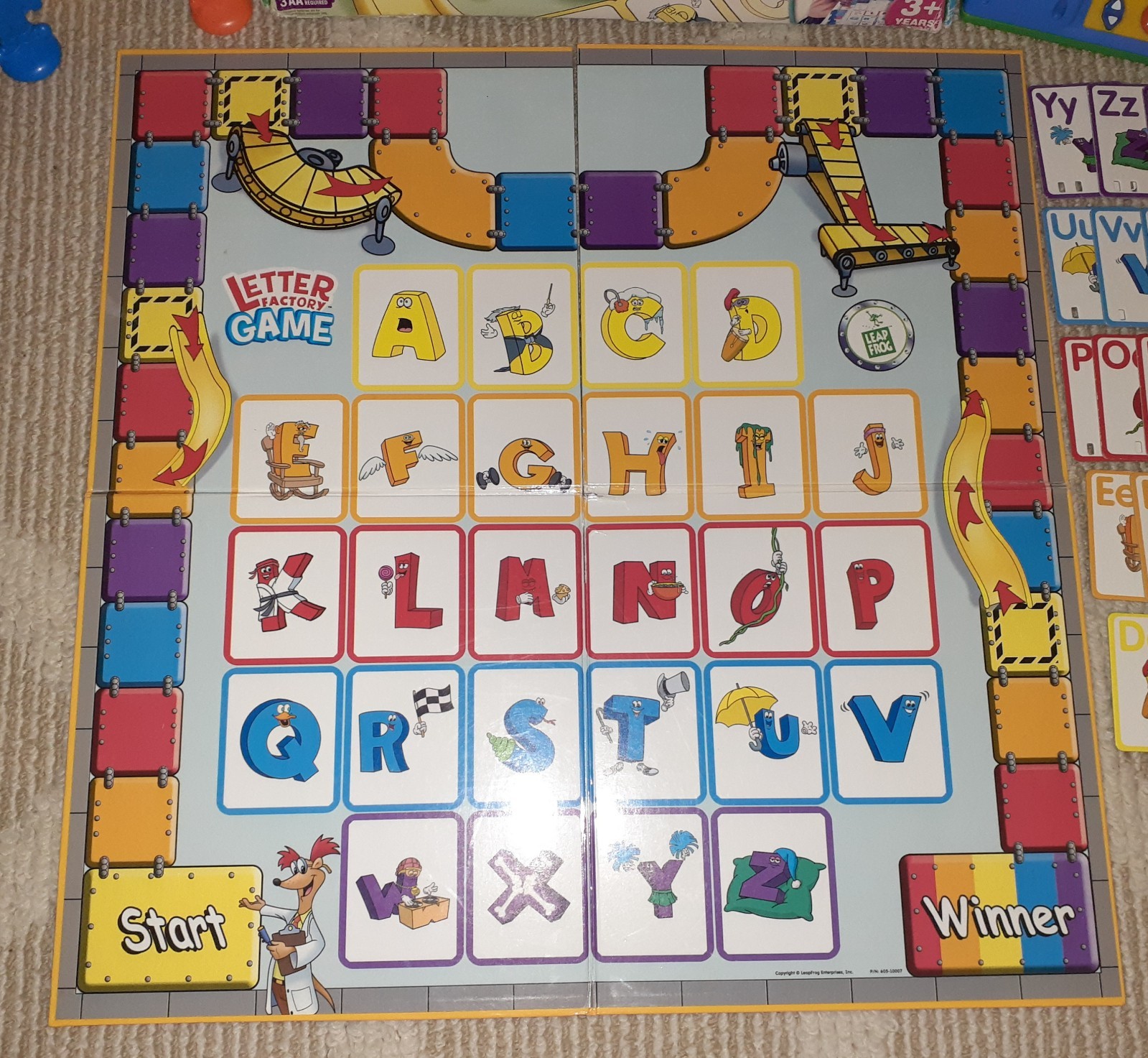 LEAP FROG PHONICS LETTER FACTORY BOARD GAME TESTED COMPLETE READ DESCRIPTION