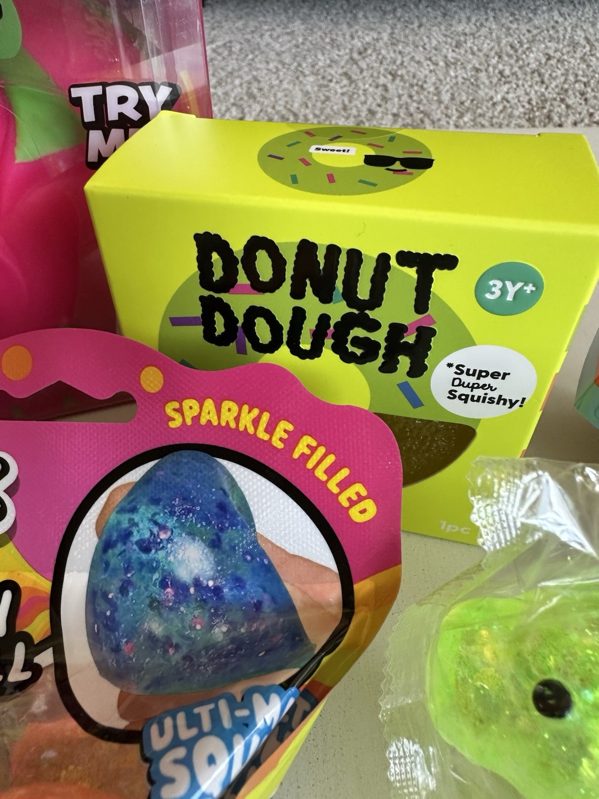 Rare Squishy Toy Lot Starbucks taba + Ulta Gold Bear Dinosaur Mystery Dumpling