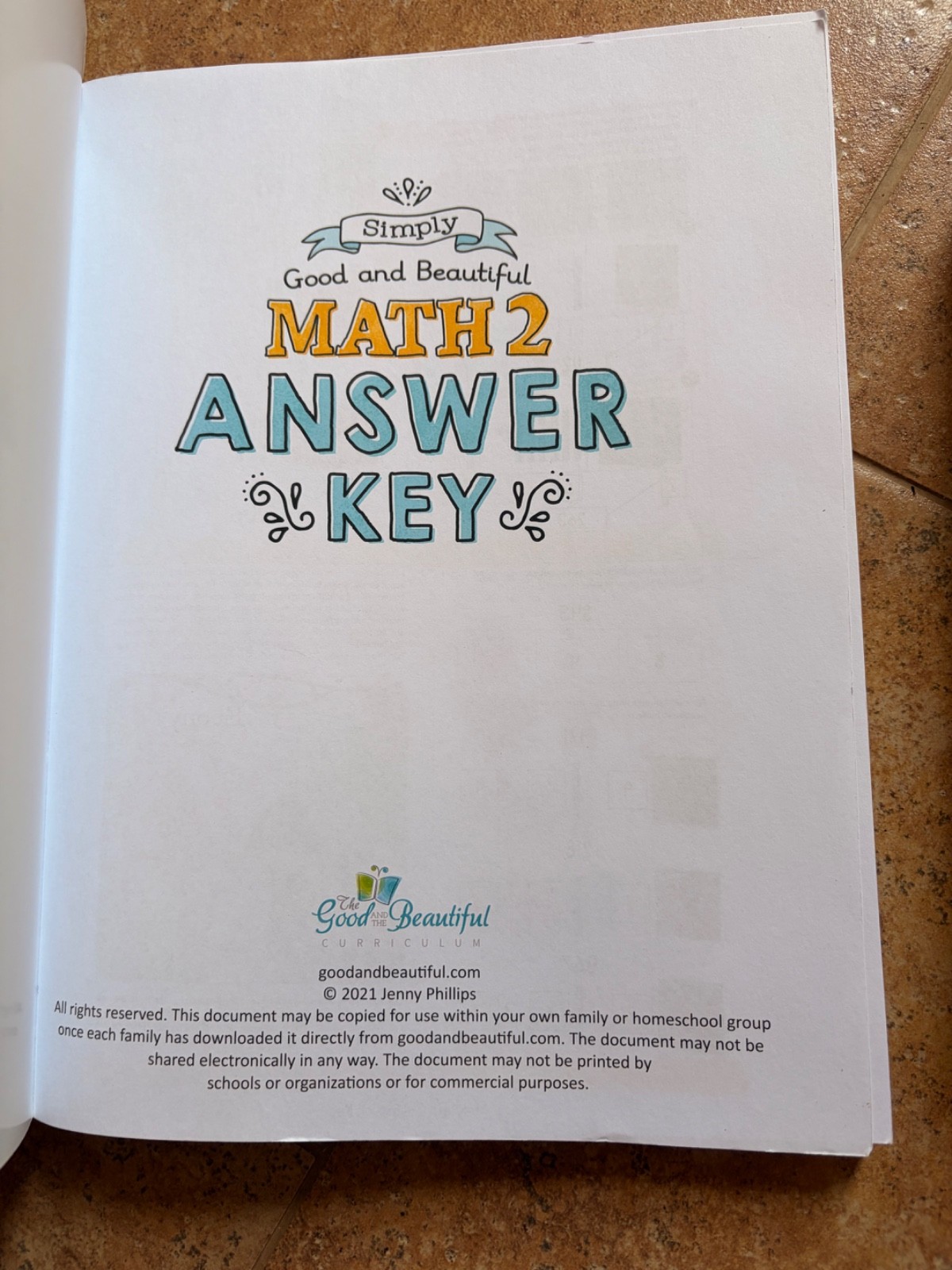 The Good and The Beautiful Math Wooden Box 2 Manipulative’s and Answer Key