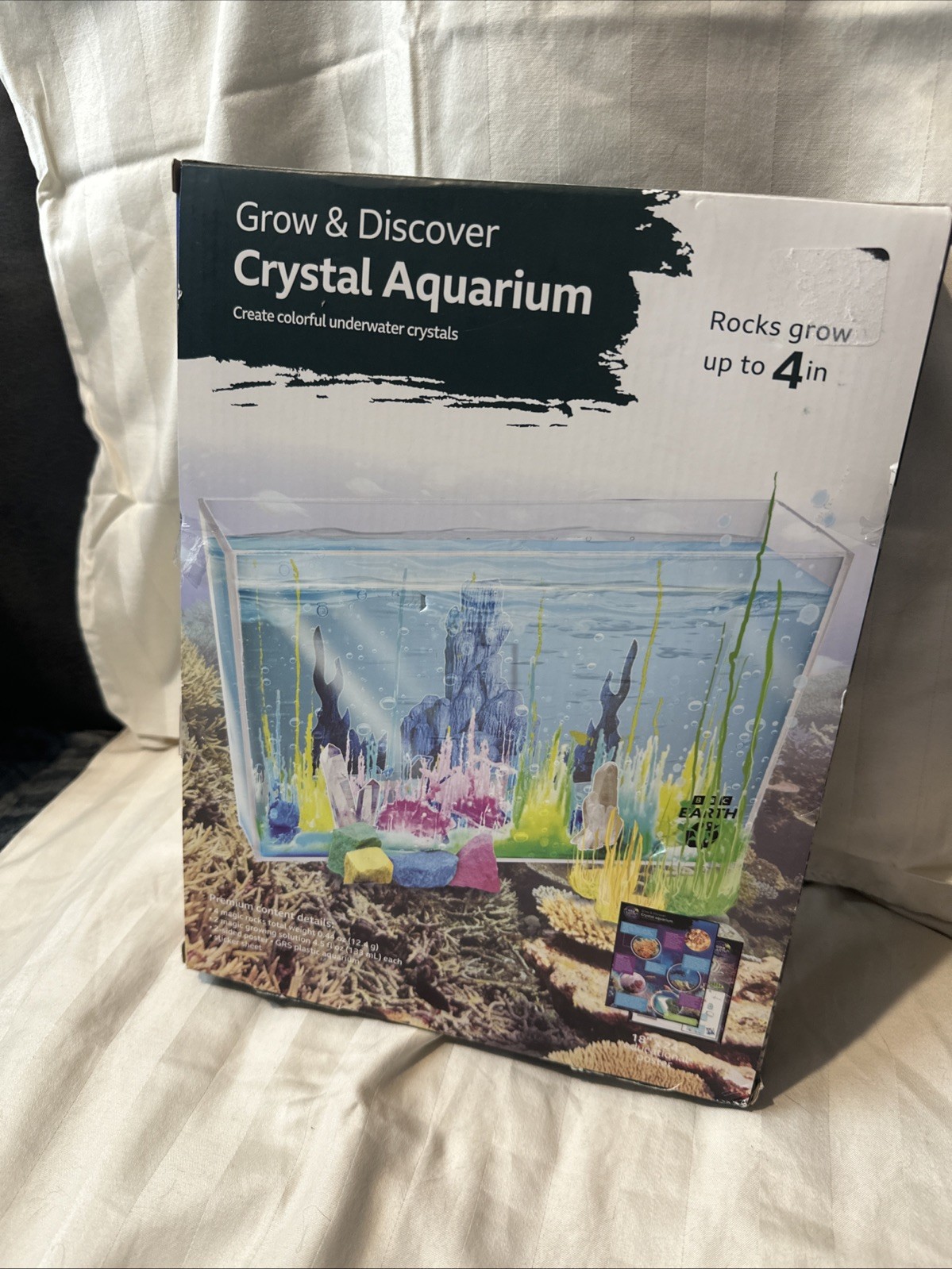 BBC Earth Grow & Discover Crystal Aquarium Grow Up To 4” Never Used Still Boxed