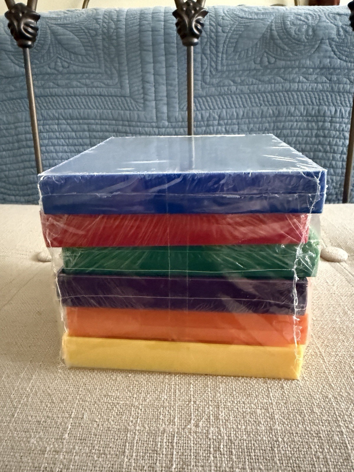 Set of 6 New Geoboards 5“ two sided Sealed EAI education Multicolor W/ Bands