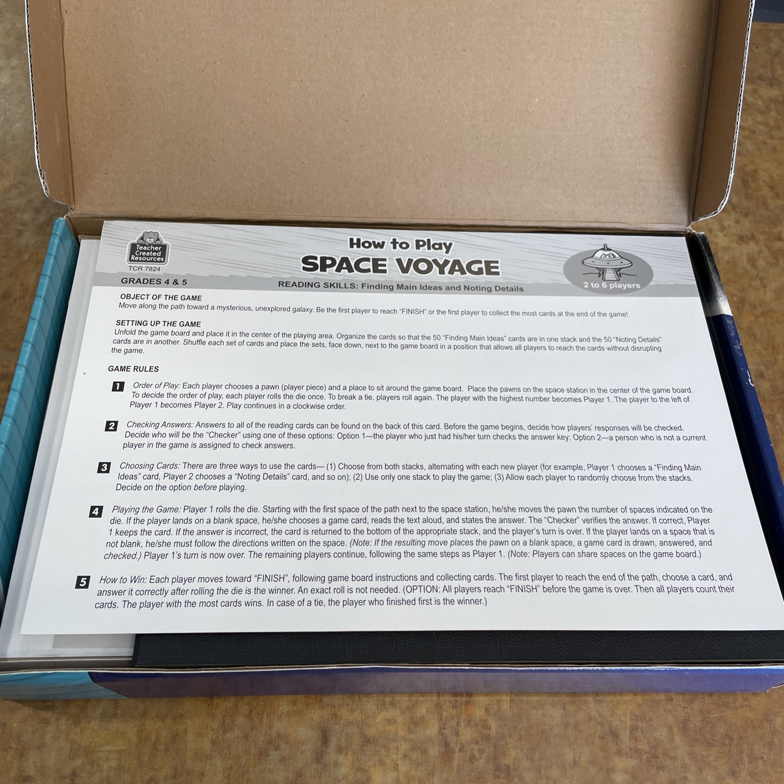 TCR~7824 Space Voyage Grades 4-5 Reading Comprehension Game Series
