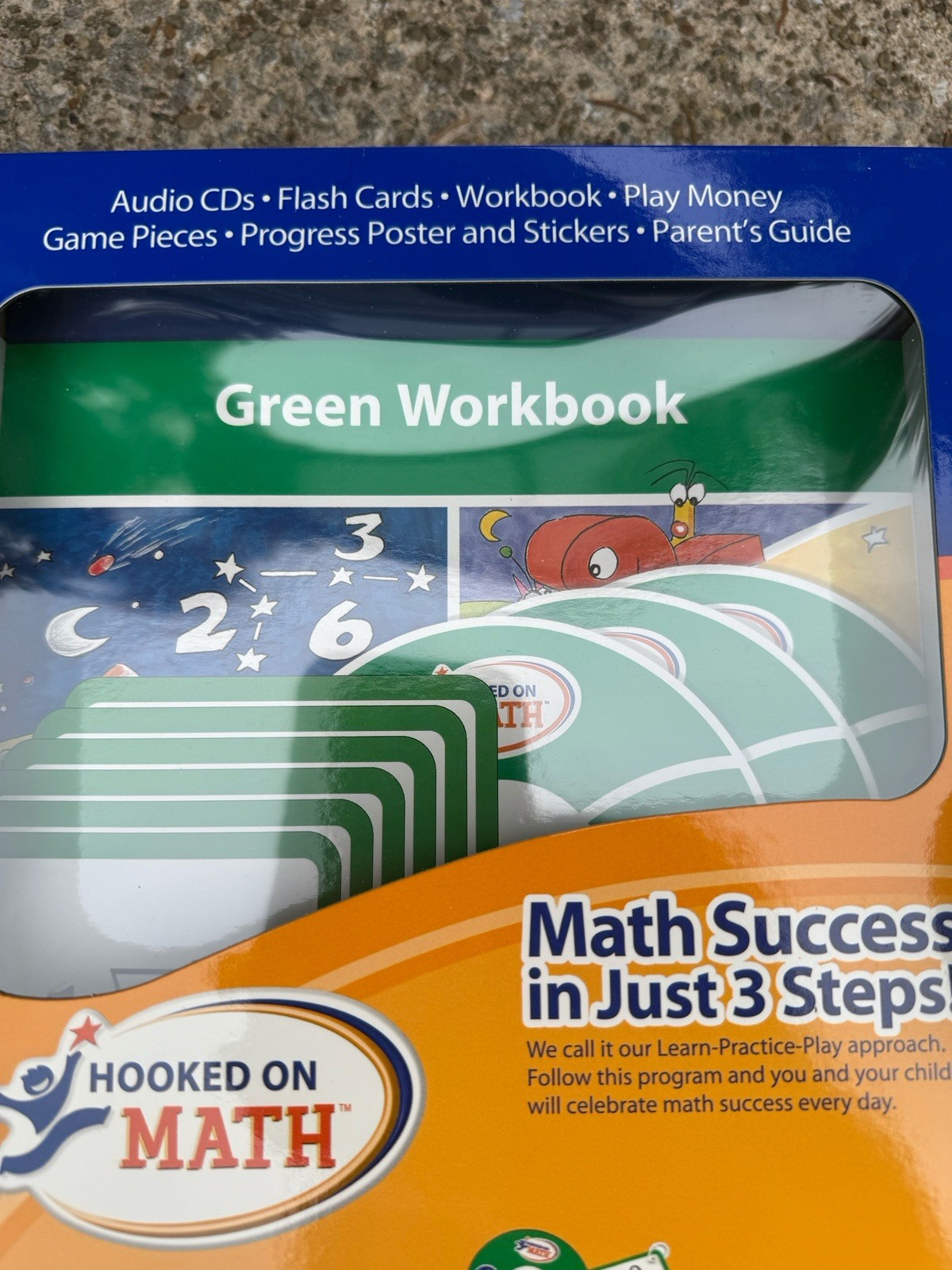 Hooked on Math Ages 9-10 Division 3rd-5th Grade CD Flashcards Workbooks 2005 New