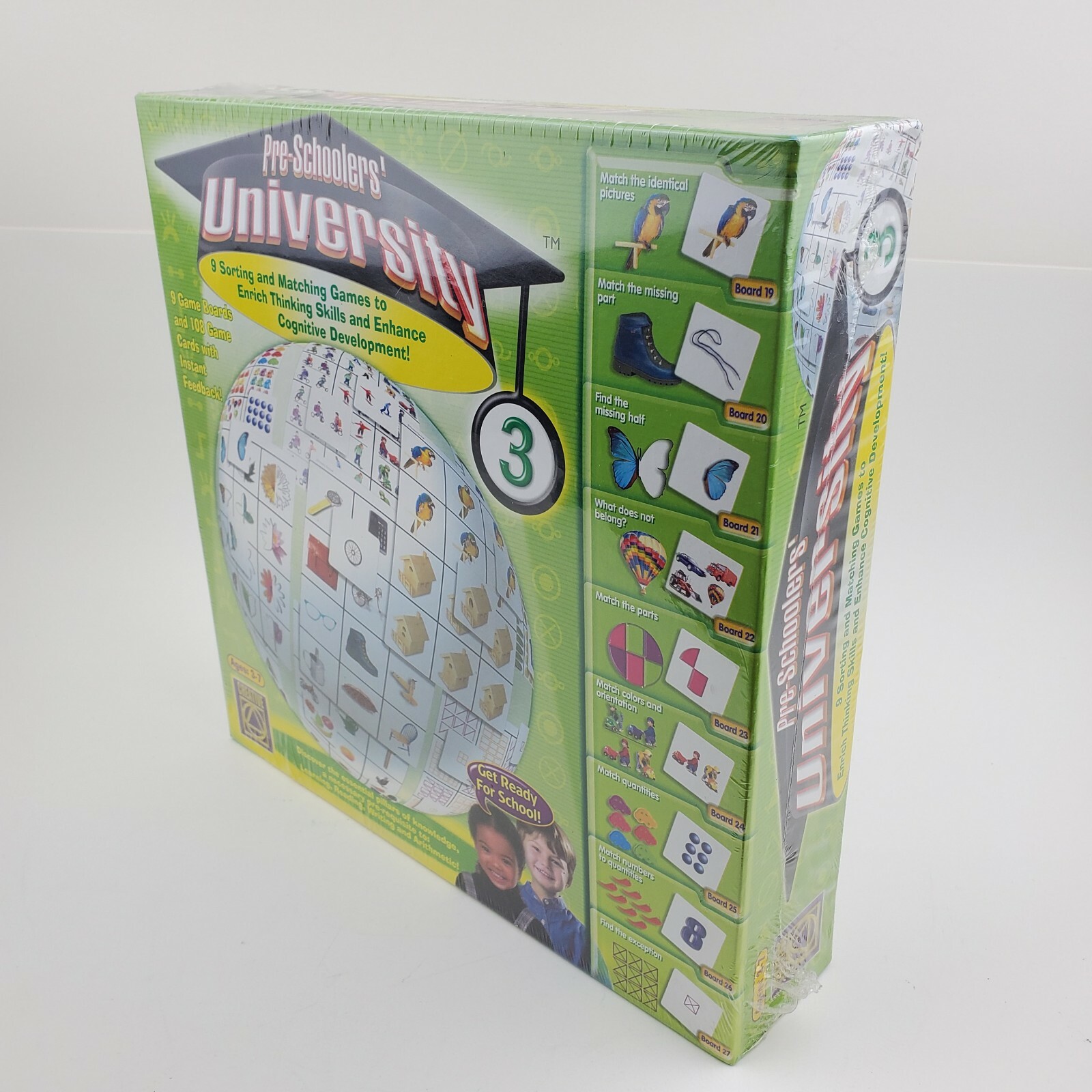 PRE-SCHOOLERS UNIVERSITY Matching Sorting Learning Game 2004 Creative Toys 5373